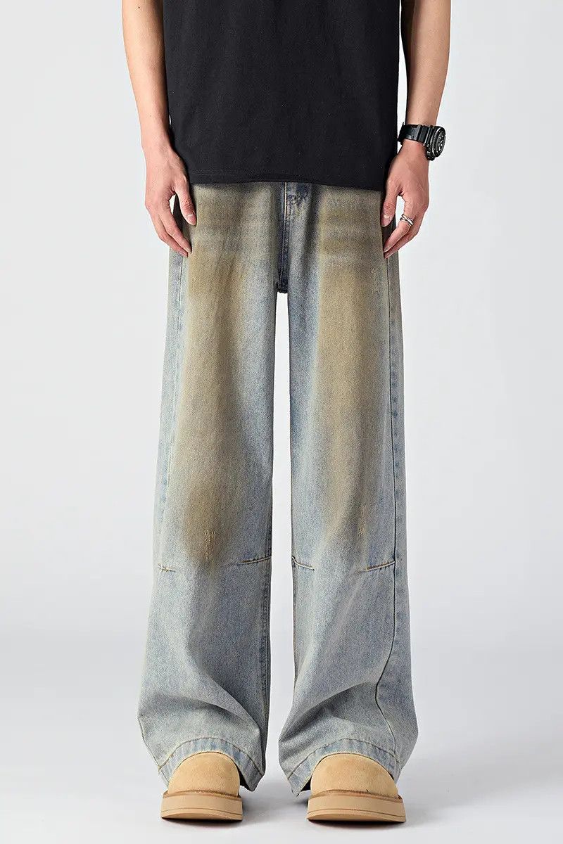 Japanese Brand × Jean Retro loose wide leg slightly flared jeans Size US 32 / EU 48 - 6 Thumbnail