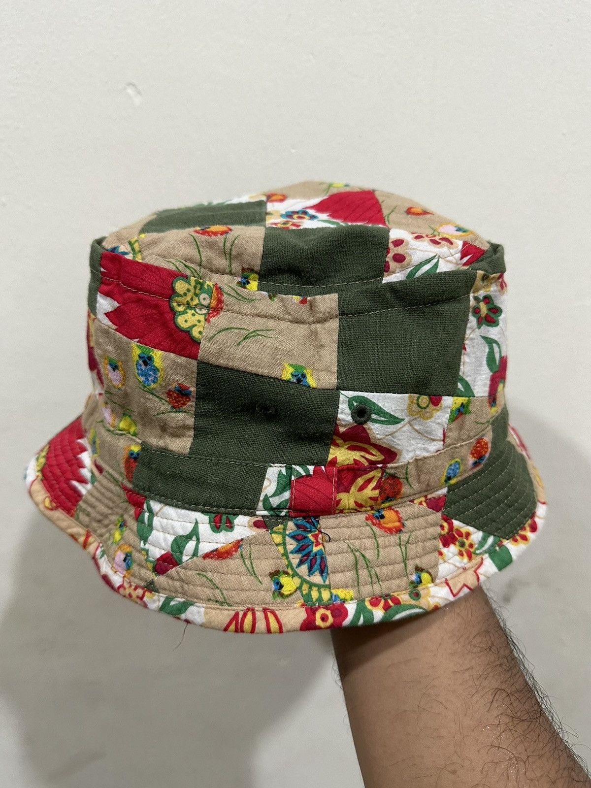 Vintage Rare Patchwork Inspired by Kapital Bucket Hat Size ONE SIZE - 3 Thumbnail