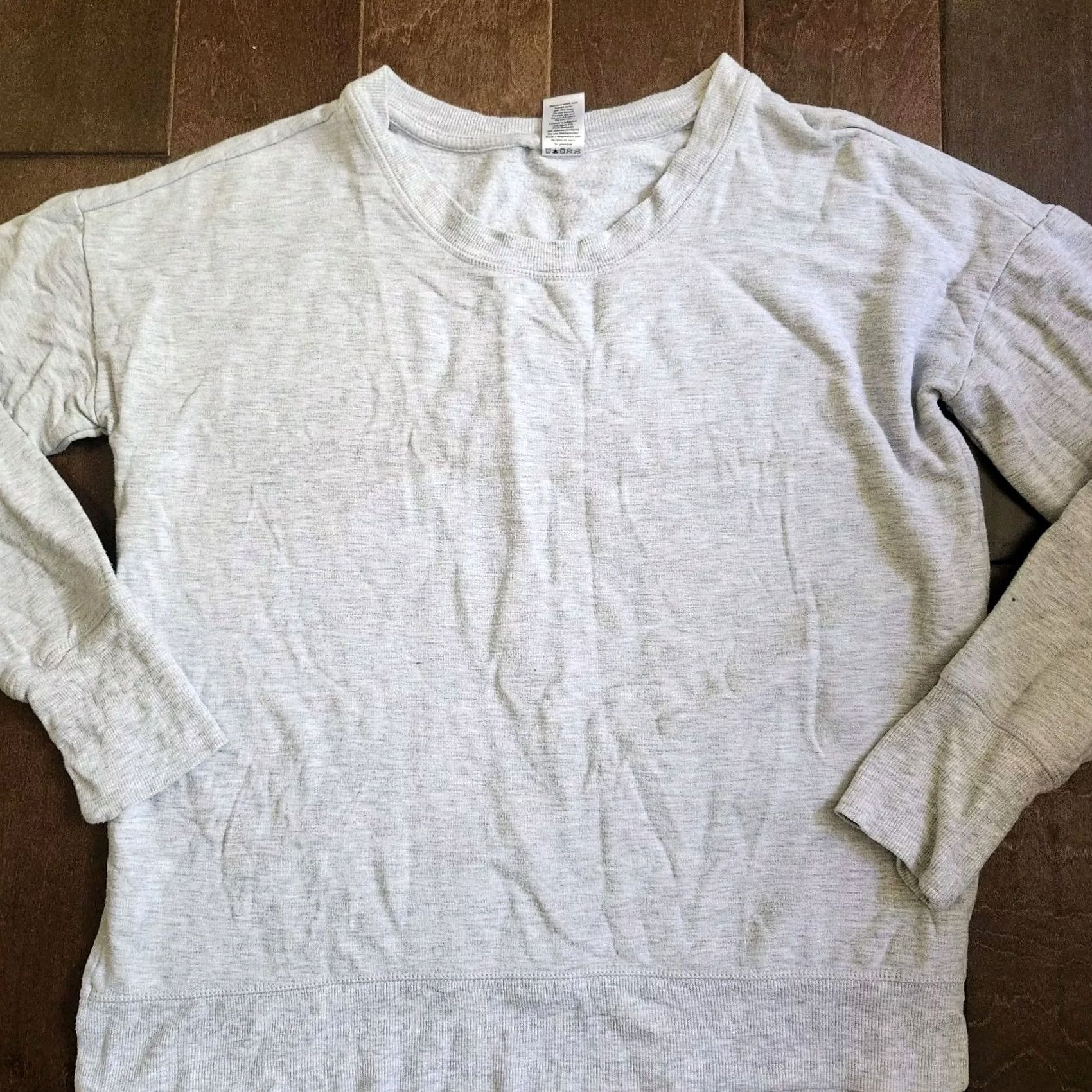 Alife Active Life Women's Junior Gray Heathered Pullover Sweatshirt M | Activewear | Pullover | Teens Mens Womens Size M / US 6-8 / IT 42-44 - 4 Thumbnail