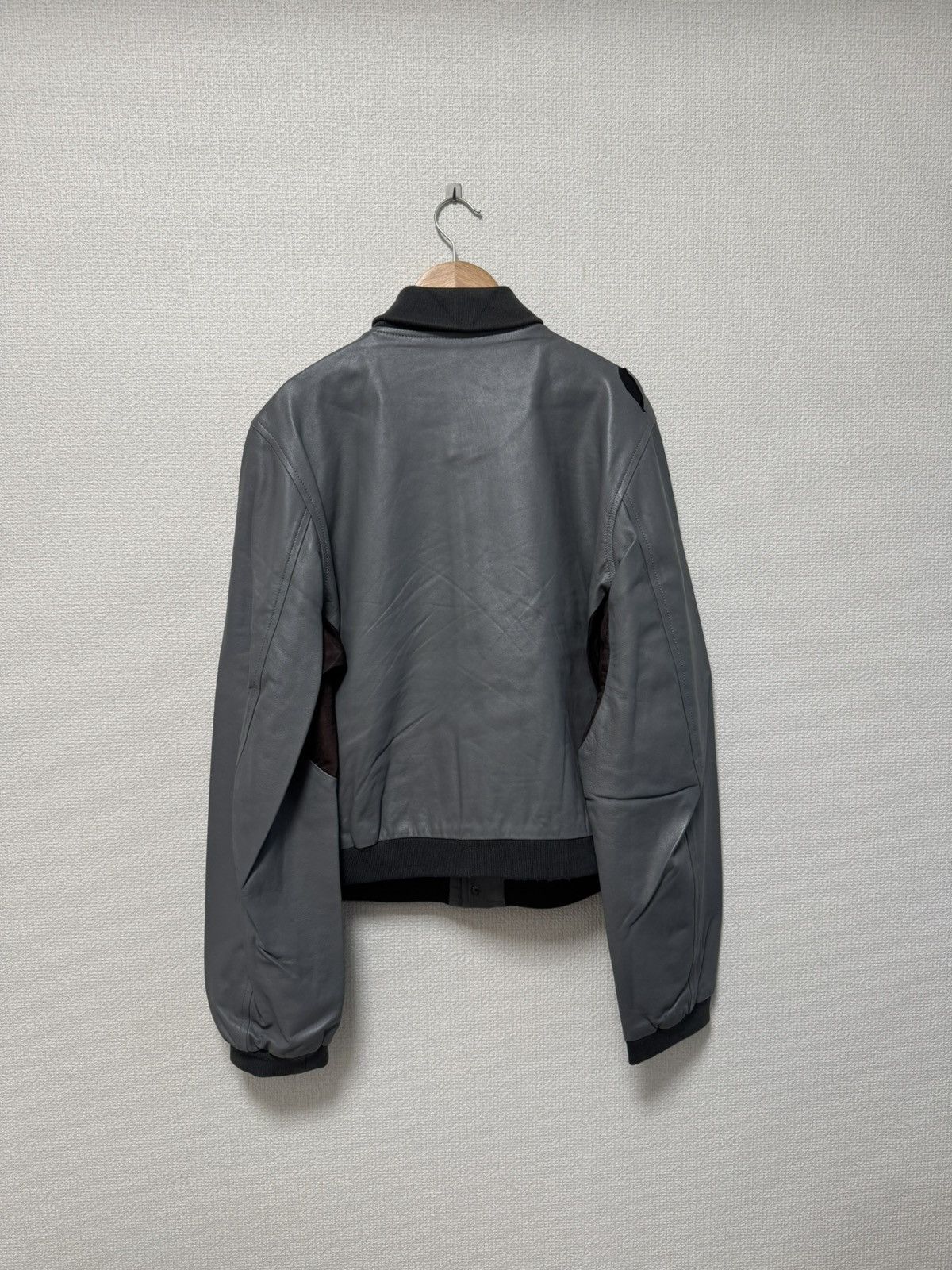 Yohji Yamamoto Yohji Yamamoto Pour Homme SS2001 Lamb Leather Varsity Jkt Size US M / EU 48-50 / 2 - 4 Thumbnail
