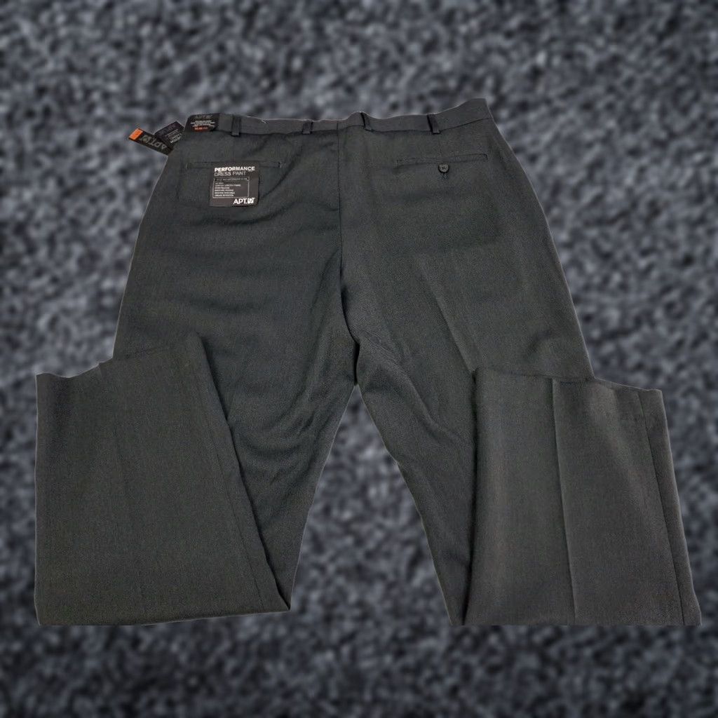 Apt. 9 Apt. 9 Mens Performance Dress Pants Slim Fit Stretch 38/30 Charcoal - Flat Front, Zip, Pockets, Machine Washable, Workwear, City, Slim, Regular, Men Size US 38 / EU 54 - 1 Thumbnail