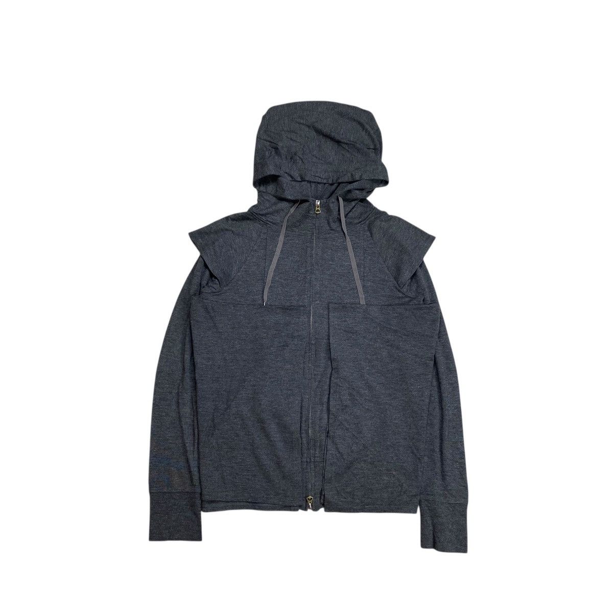Marithe + Francois Girbaud Rare MFG Batwing Two-Way Zip Hoodie Size US L / EU 52-54 / 3 - 4 Thumbnail