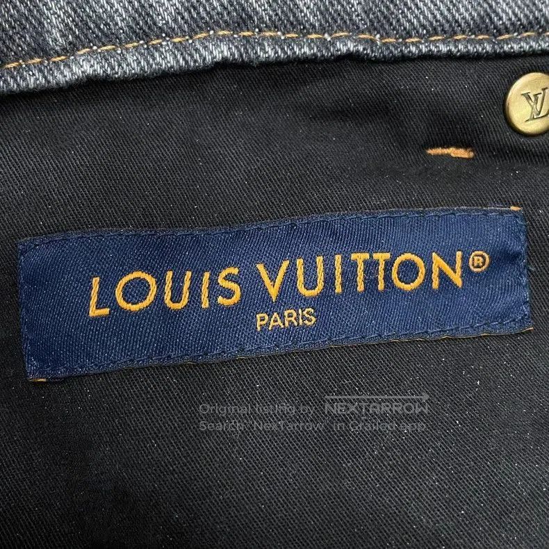 Louis Vuitton LV Logo Irregular Black Gray Jeans. Size US 30 / EU 46 - 6 Thumbnail