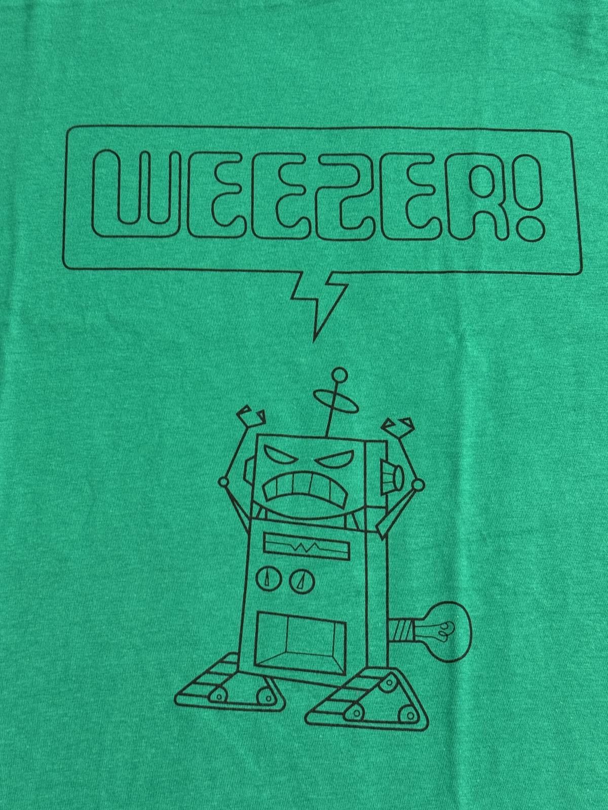 Tultex Weezer Robot T-shirt - Angry 1960s Robot Tee Green - XL Size US XL / EU 56 / 4 - 3 Thumbnail