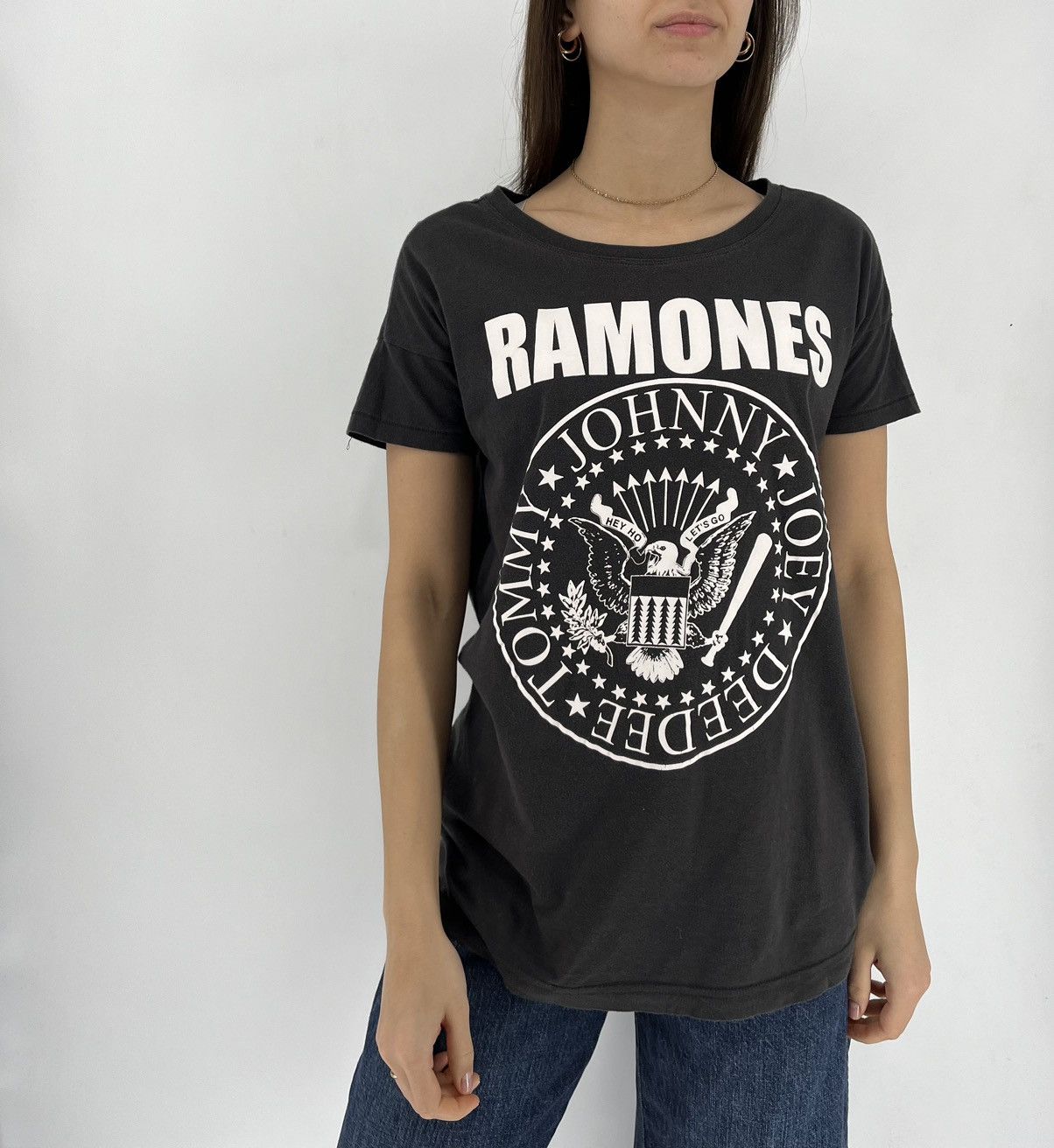 Band Tees × Vintage Vintage Ramones "Johnny Joe Deed Tommy" Graphic Oversize Size XS / US 0-2 / IT 36-38 - 3 Thumbnail