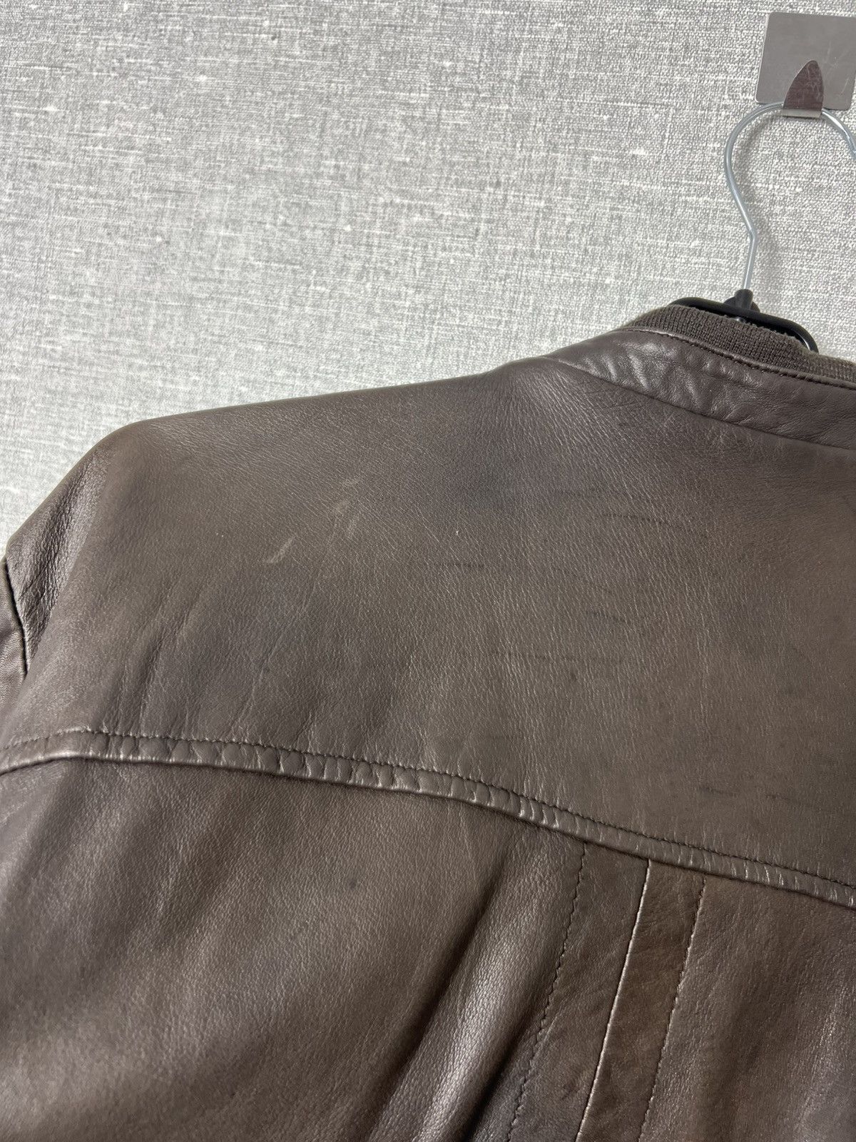 Allsaints Vintage AllSaints Leather Brown Bomber Jacket Men’s Size M Size US M / EU 48-50 / 2 - 16 Thumbnail