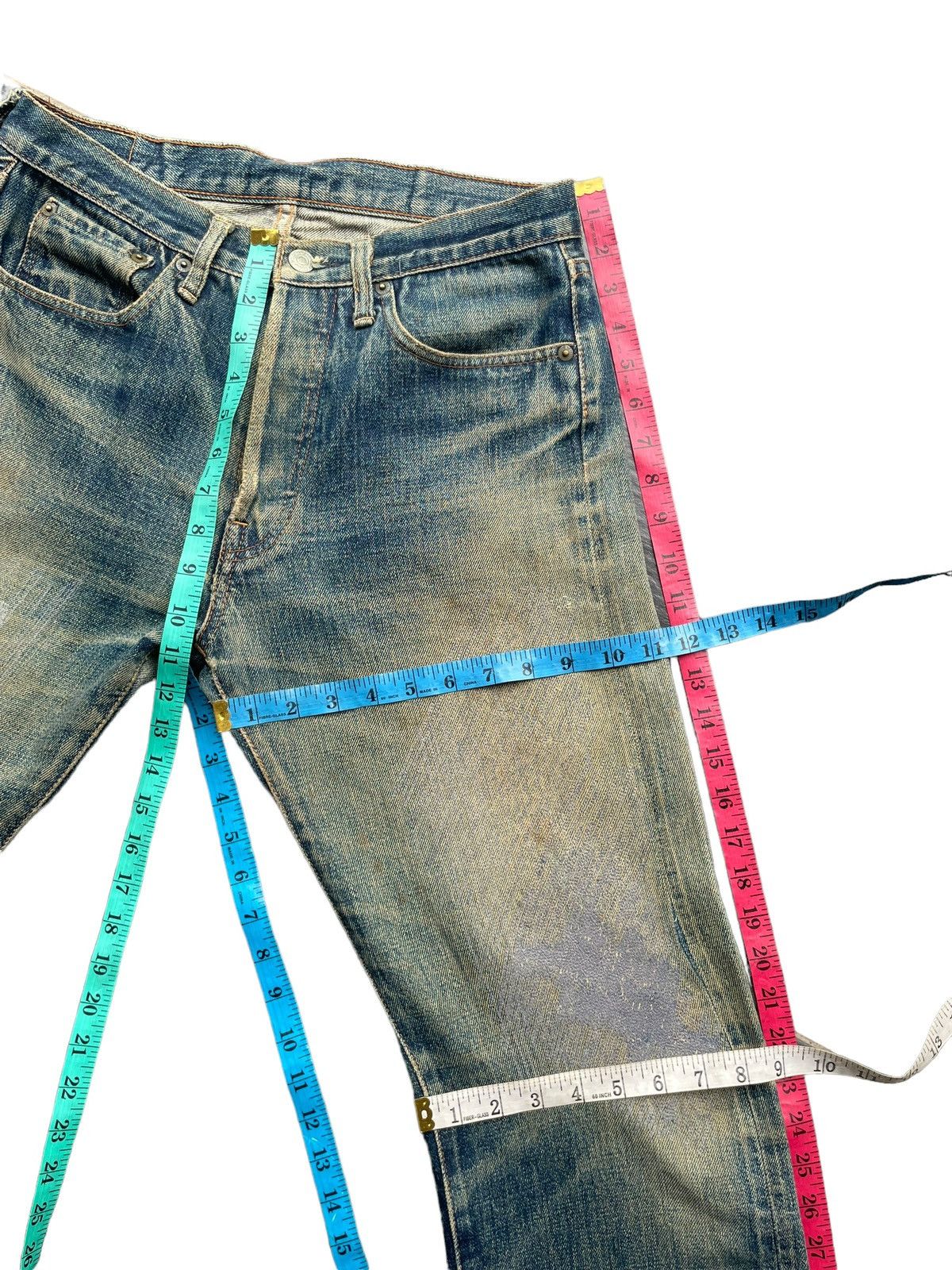 Denime Vintage Denime Selvedge Distresed Denim Size US 30 / EU 46 - 25 Thumbnail