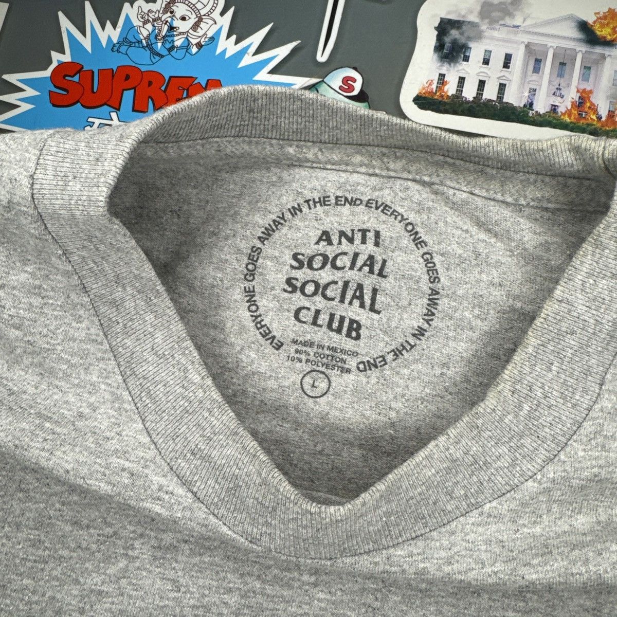 Anti Social Social Club × Playboy Anti Social Social Club Playboy Tee Heather Gray Sz Large Size US L / EU 52-54 / 3 - 5 Thumbnail