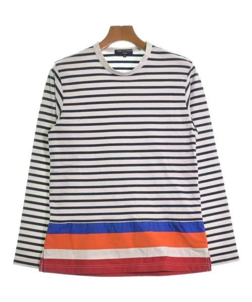 Comme des Garcons Homme T-Shirts striped cotton nylon crewneck pullover White x Navy Size US S / EU 44-46 / 1 - 1 Thumbnail