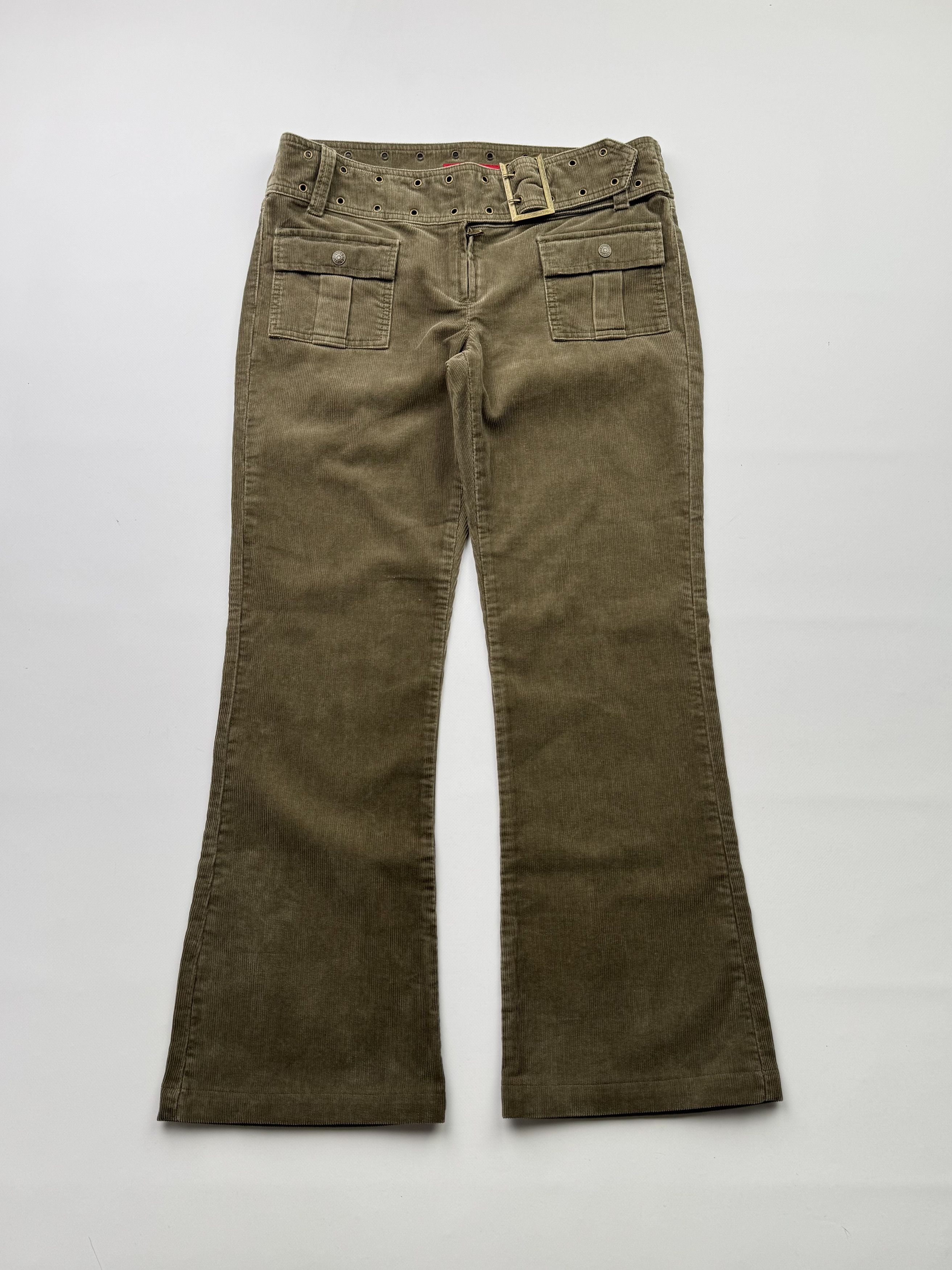 Hysteric Glamour Vintage Flare Corduroy Pants With Wide Belt B738(V276)E2 Size 30" / US 8 / IT 44 - 1 Thumbnail