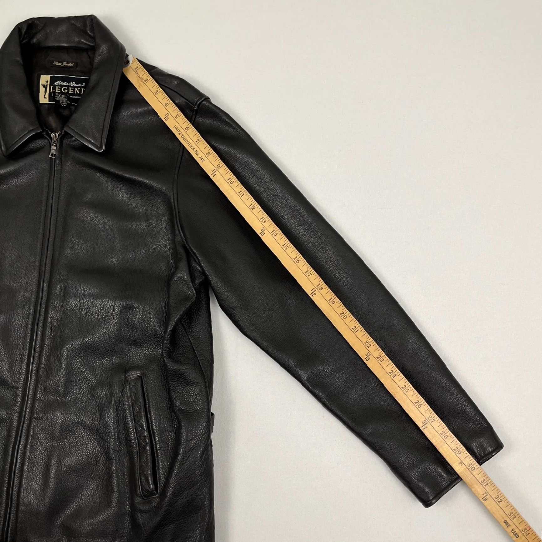 Eddie Bauer VTG Eddie Bauer Stine Jacket Women XL Tall Mens L Soft Leather Black Motorcycle Jacket Overcoat, 90s Classic Retro Riding Casual Workwear Size L / US 10 / IT 46 - 5 Thumbnail