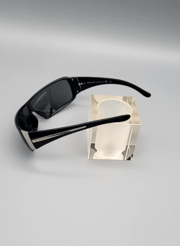Prada × Vintage PRADA Sunglasses Rimless Sport Metal Frame Shield Wrap Size ONE SIZE - 5 Thumbnail