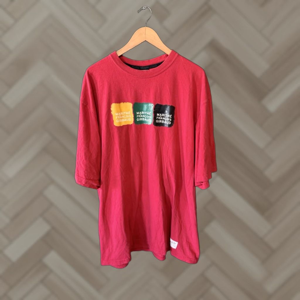 Vintage VINTAGE Marithe Francois Girbaud Mens Red Short Sleeve Graphic T-shirt 2XL Size US XXL / EU 58 / 5 - 1 Thumbnail