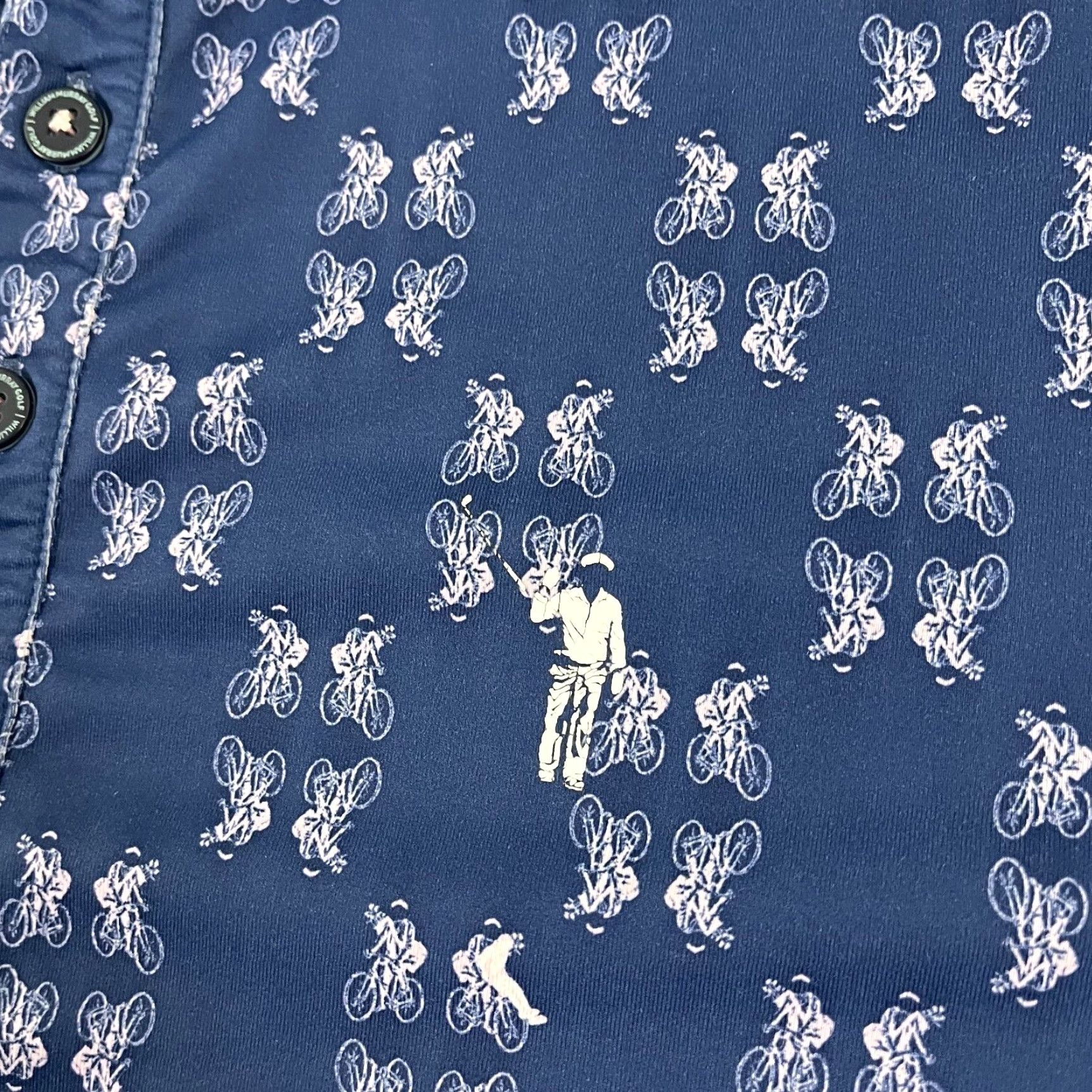 Vintage WILLIAM MURRAY Polo Shirt Mens XL Blue Bike Caddy Golf Performance Stretch Sport Shirt Size US XL / EU 56 / 4 - 3 Thumbnail
