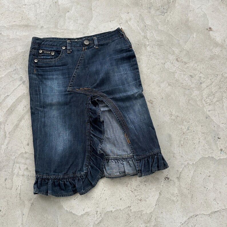 Just Cavalli Vintage Skirt Just Cavalli Denim Zip Button Women’s Blue 30 Size 30" / US 8 / IT 44 - 2 Thumbnail
