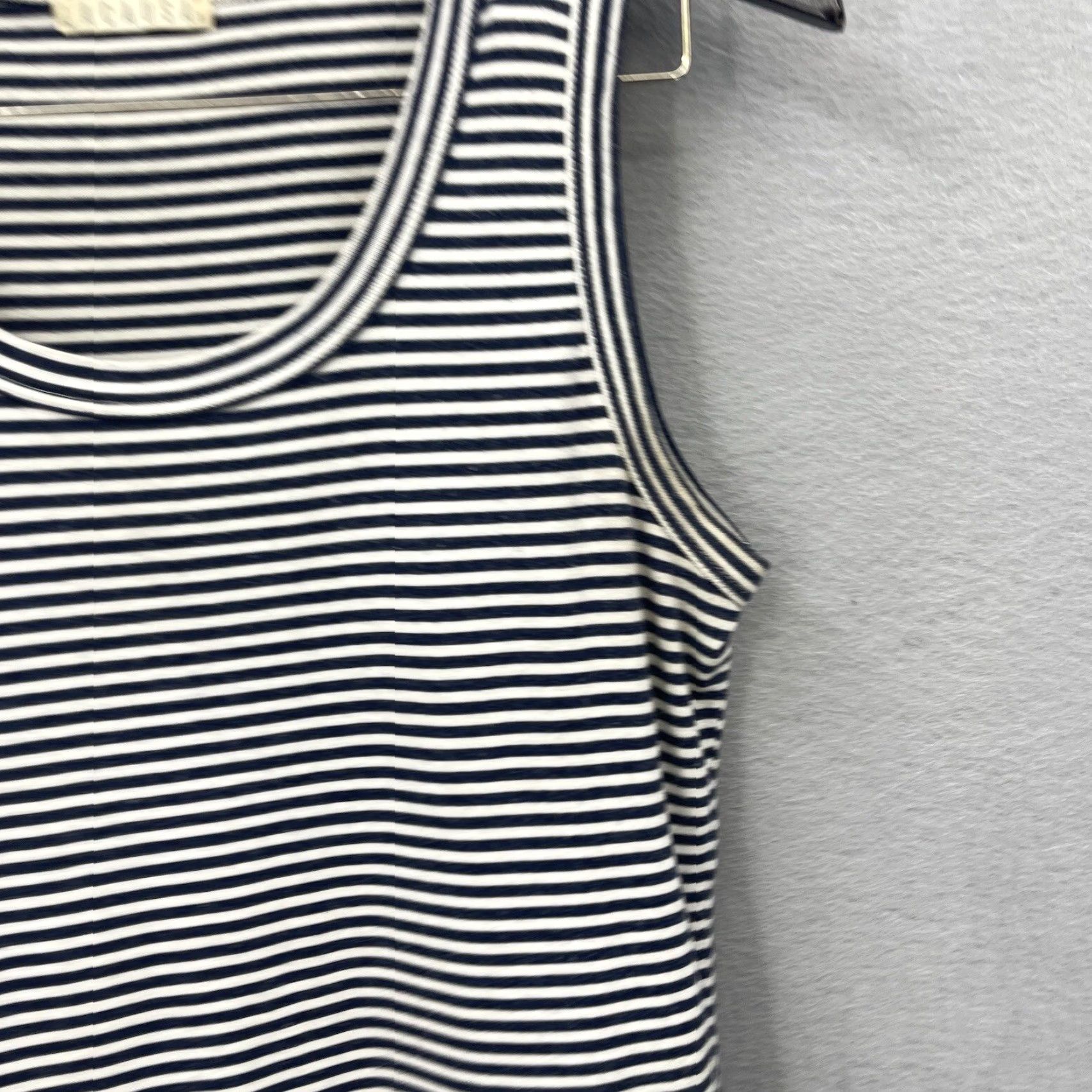 Vintage VINTAGE Lacausa Tank Top Women M Black Striped Basic Sleeveless Summer Boho 90s Women's Size M / US 6-8 / IT 42-44 - 4 Thumbnail
