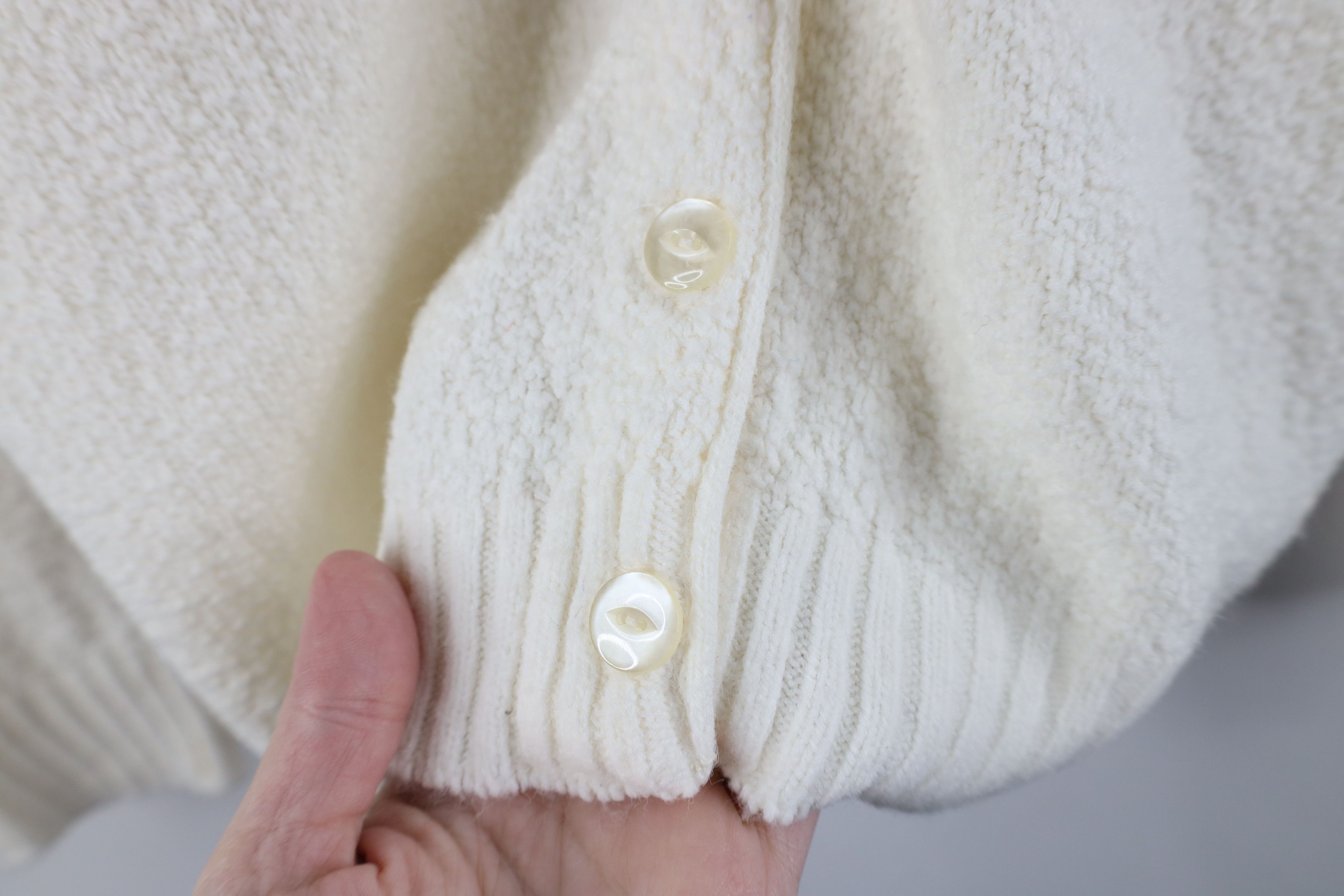 Vintage Vintage 50s 60s Streetwear Textured Knit Cardigan Sweater Size S / US 4 / IT 40 - 6 Thumbnail