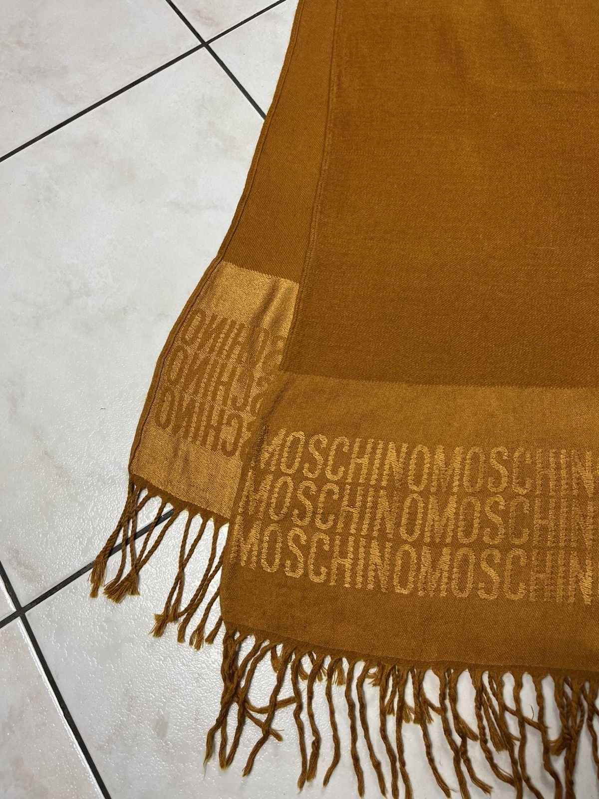 Moschino × Vintage Vintage Moschino wool silk scarf with logo monogram luxury Size ONE SIZE - 5 Thumbnail