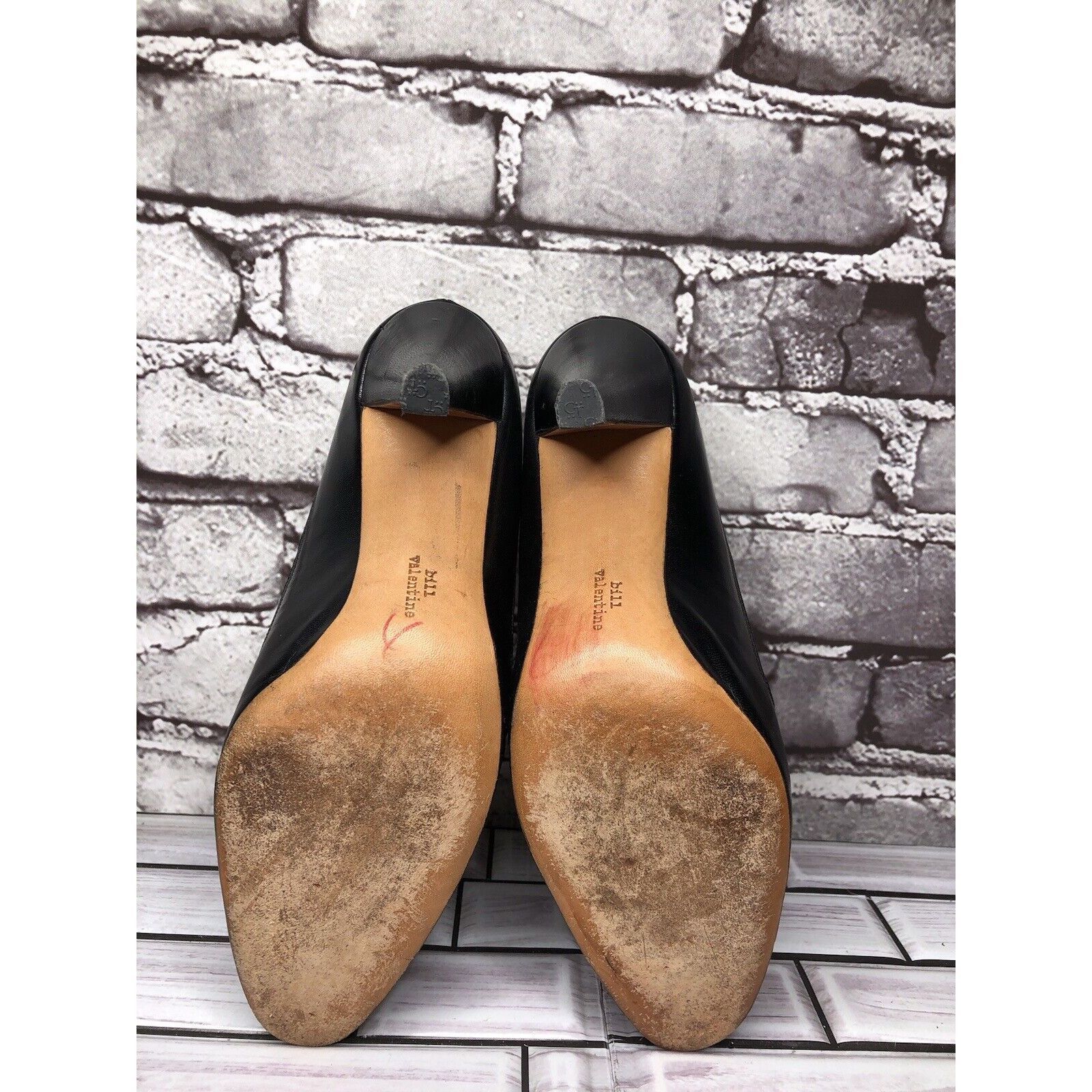 Other Bill Valentine VTG Burgundy Leather Slip On Classic Heels Wo Size US 7 / IT 37 - 7 Thumbnail