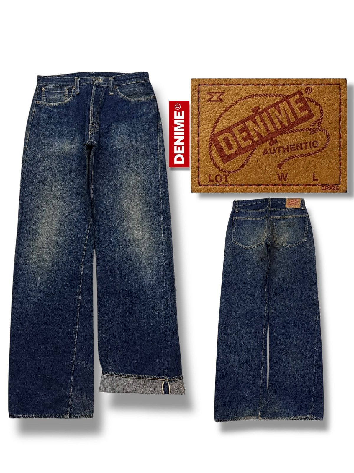 Denime Vintage 90s Denime Osaka Five Japan | Selvedge Denim Jeans Size US 29 - 1 Thumbnail