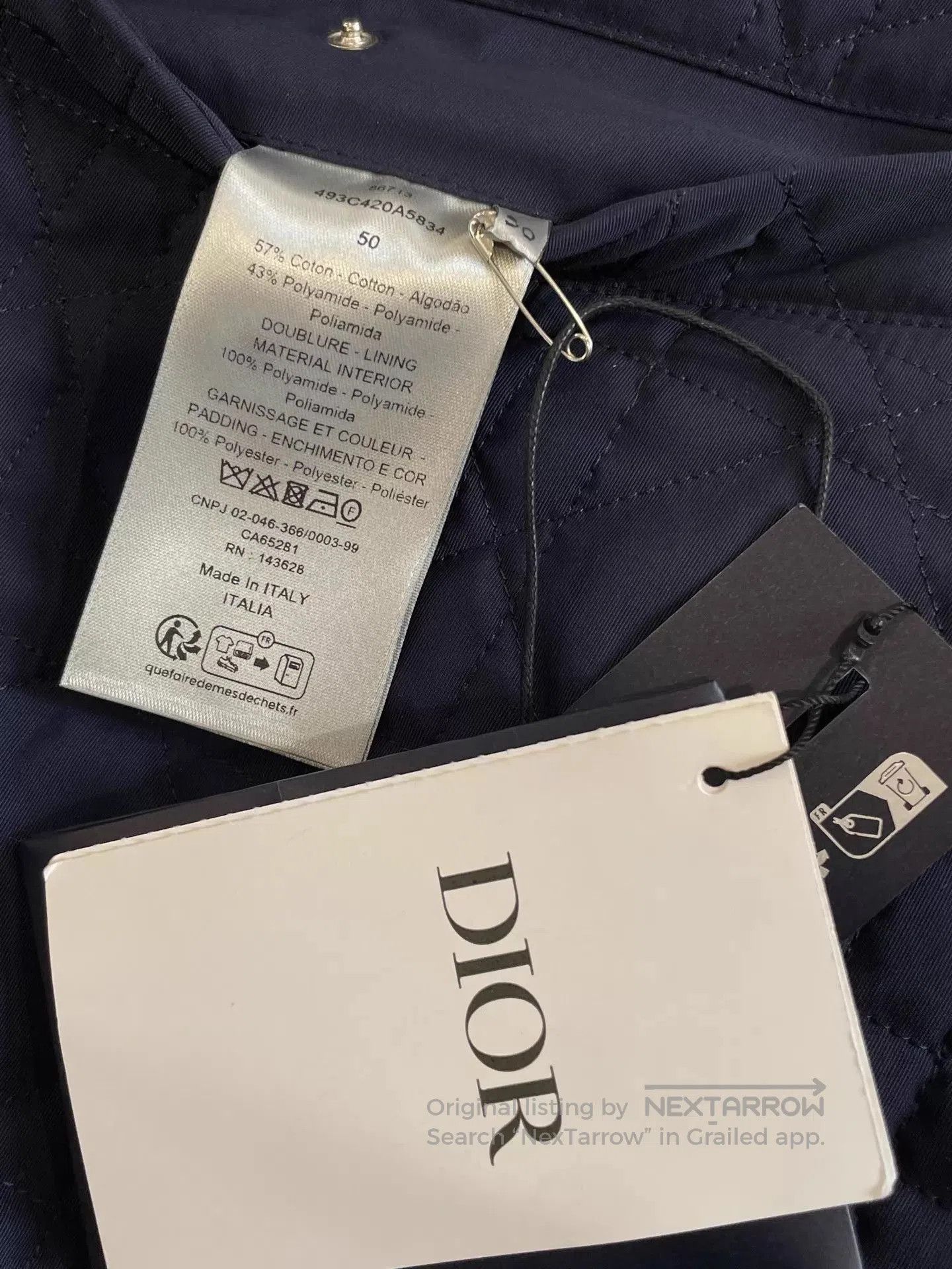 Dior Blue Quilted Light Jacket Size M. Size US M / EU 48-50 / 2 - 6 Thumbnail