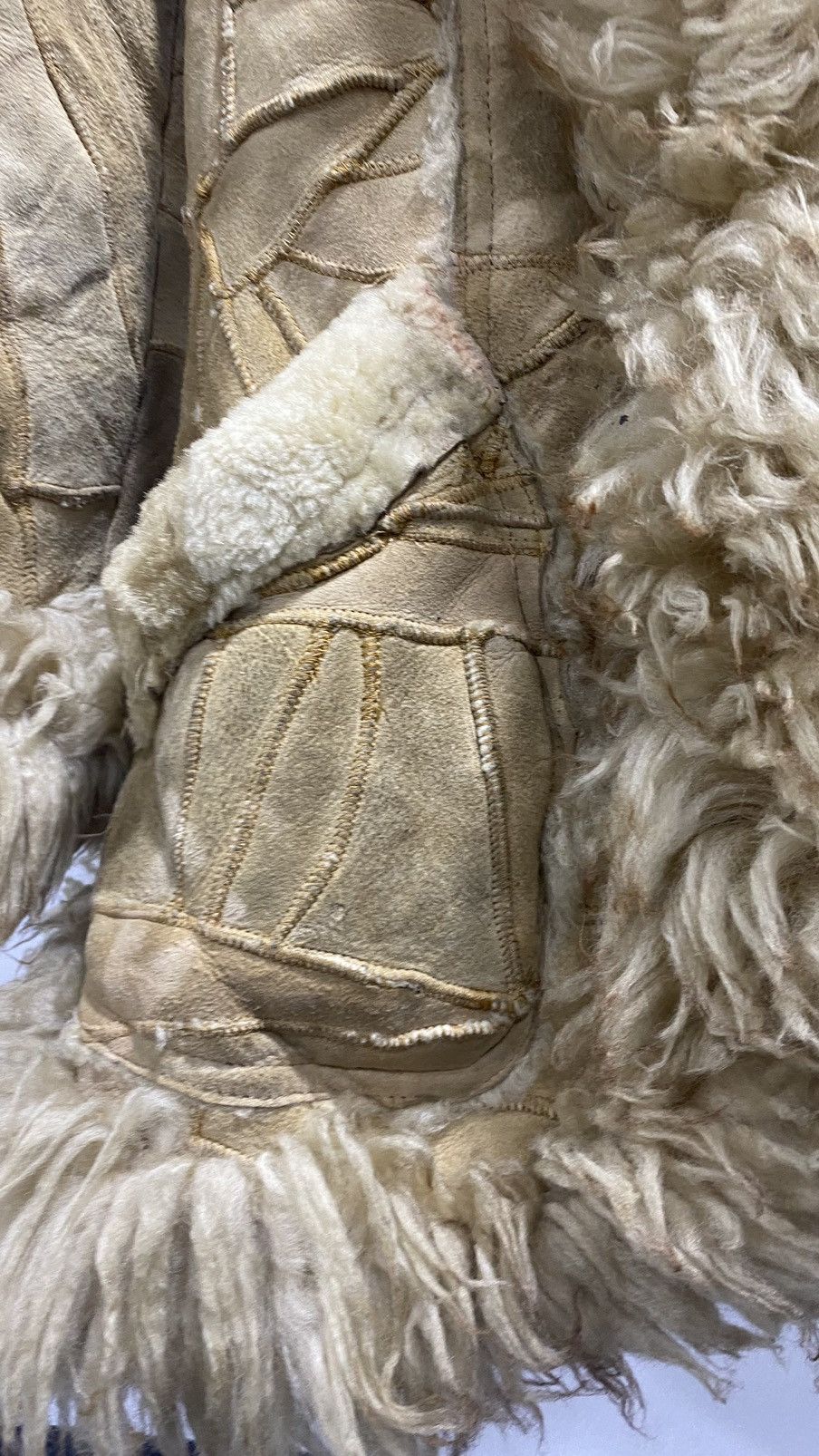 Vintage Grunge Suede Shaggy Winter Jacket