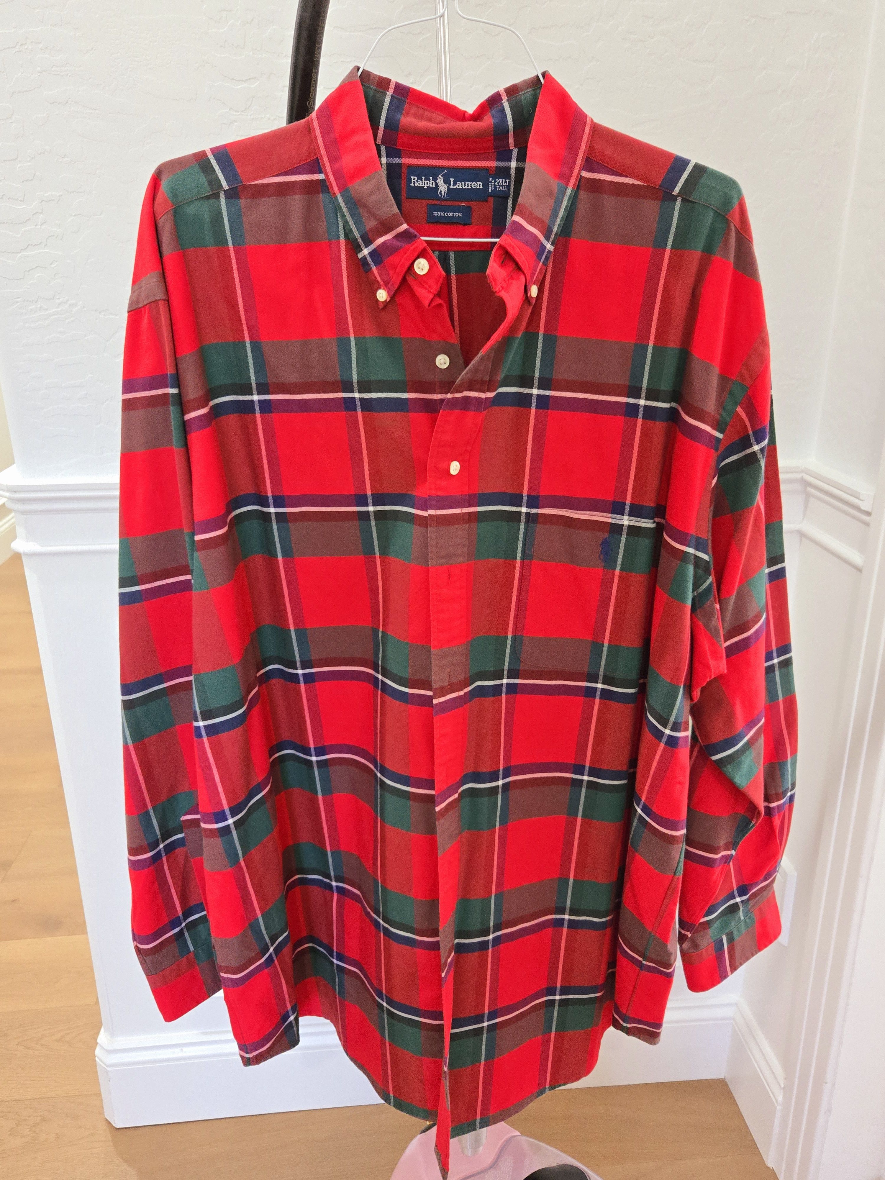 Polo Ralph Lauren 2XLT Tall, Men's Classic fit Ralph Lauren plaid button down Size US XXL / EU 58 / 5 - 1 Thumbnail