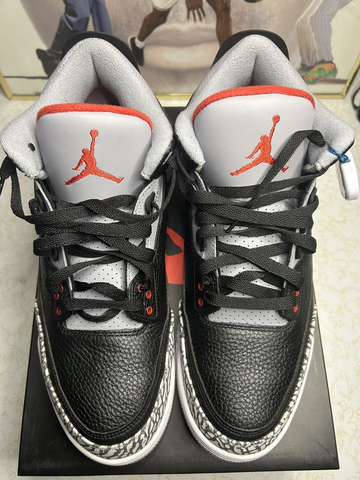 Pre-owned Jordan Brand 3 Retro Black Cement Shoes