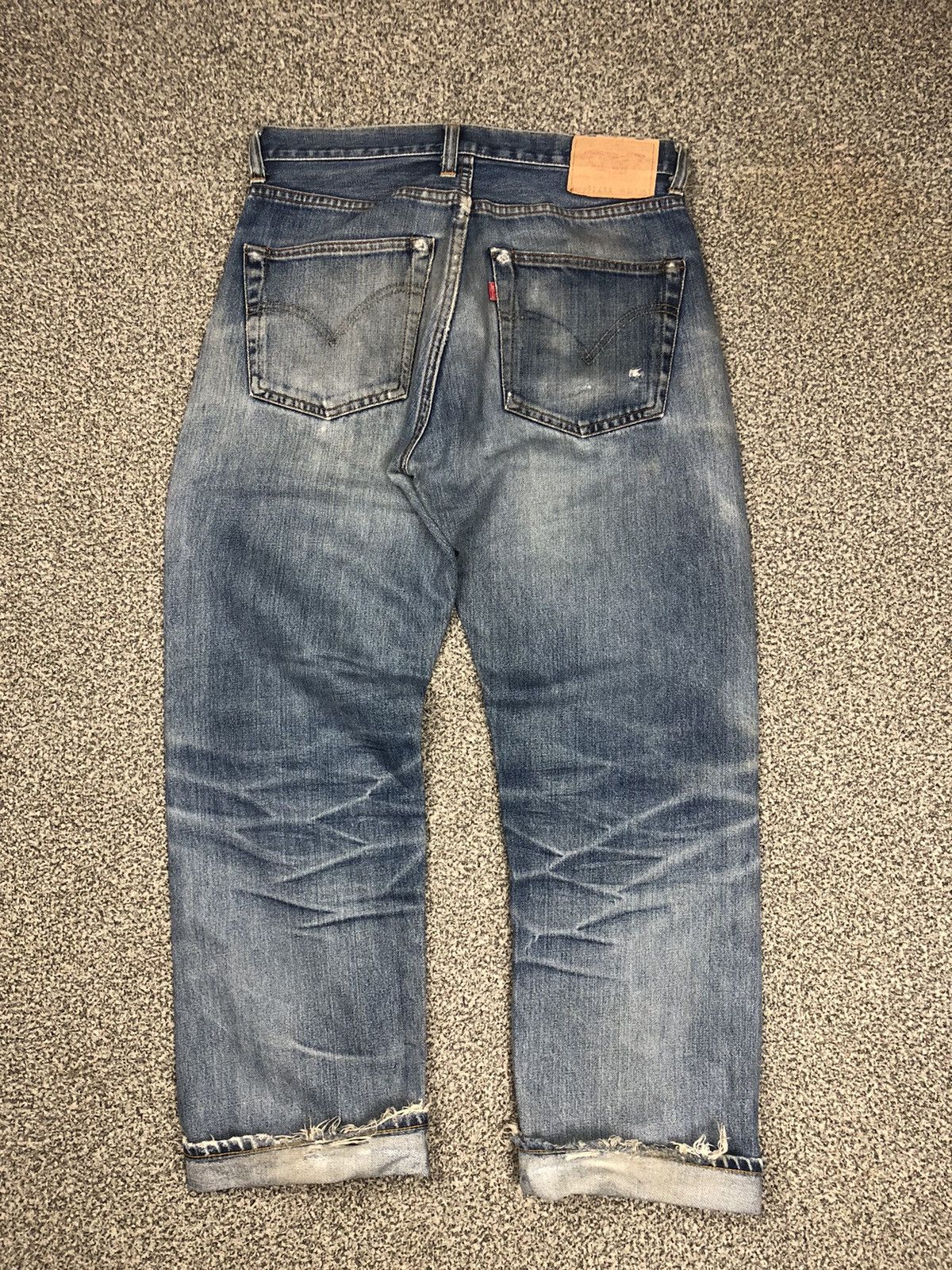 Japanese Brand × Levi's × Vintage Vintage 90s Distressed Levis 551 ZXX Salvage Jeans Size US 32 / EU 48 - 9 Thumbnail