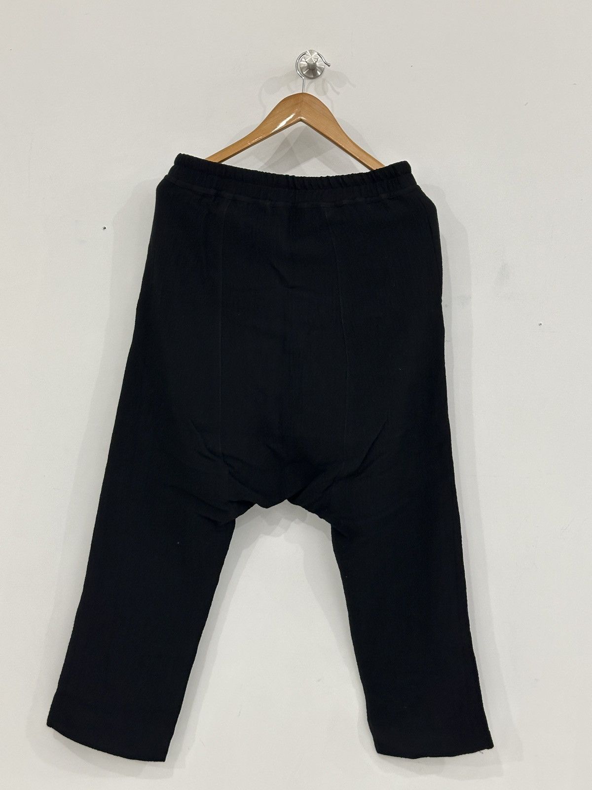 Rick Owens Rick Owens Black Hollywood Heavy Drawstring Trousers Size US 40 / EU 56 - 2 Thumbnail
