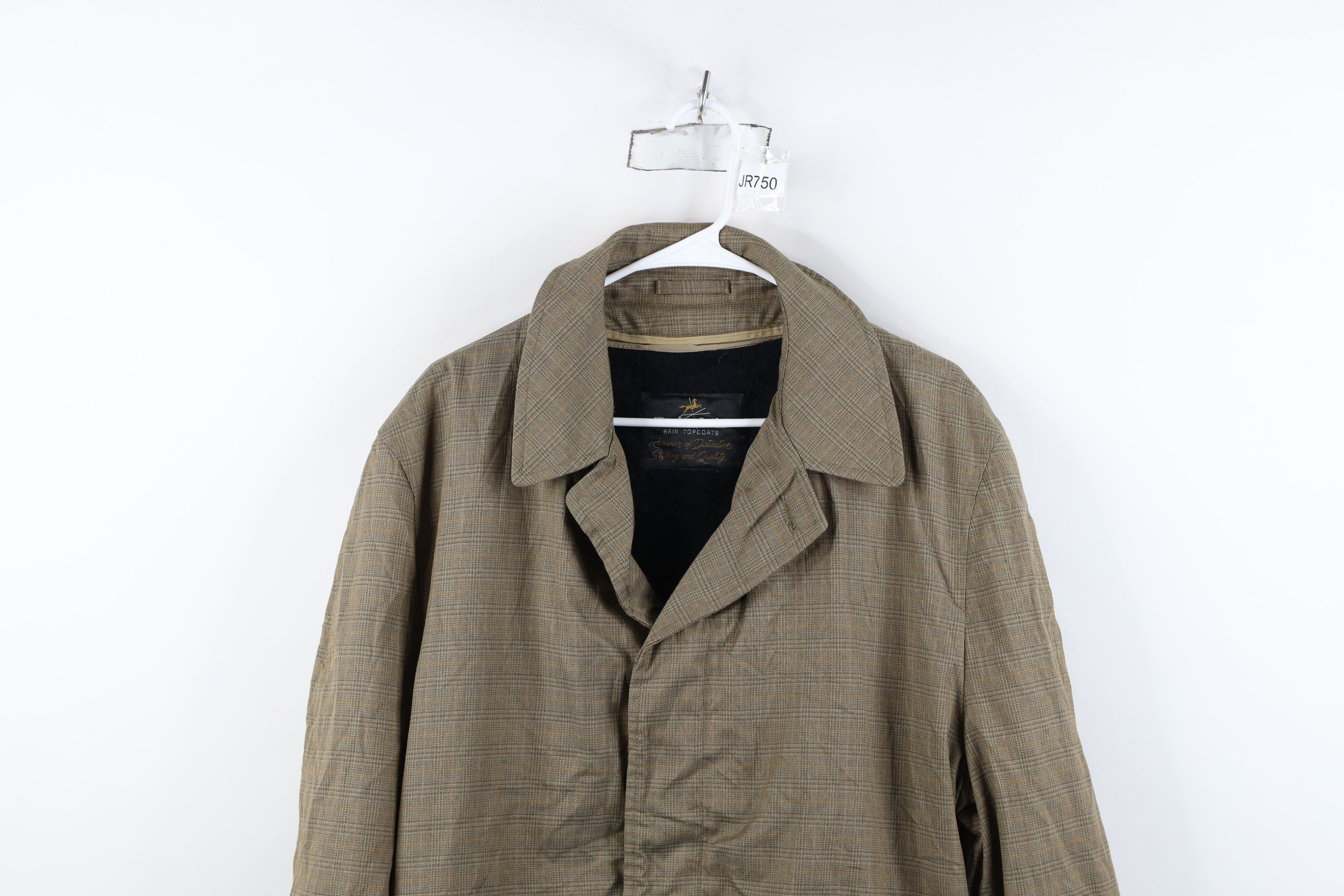 Vintage Vintage 60s 70s Streetwear Trench Coat Rain Jacket Plaid Size US XL / EU 56 / 4 - 2 Thumbnail