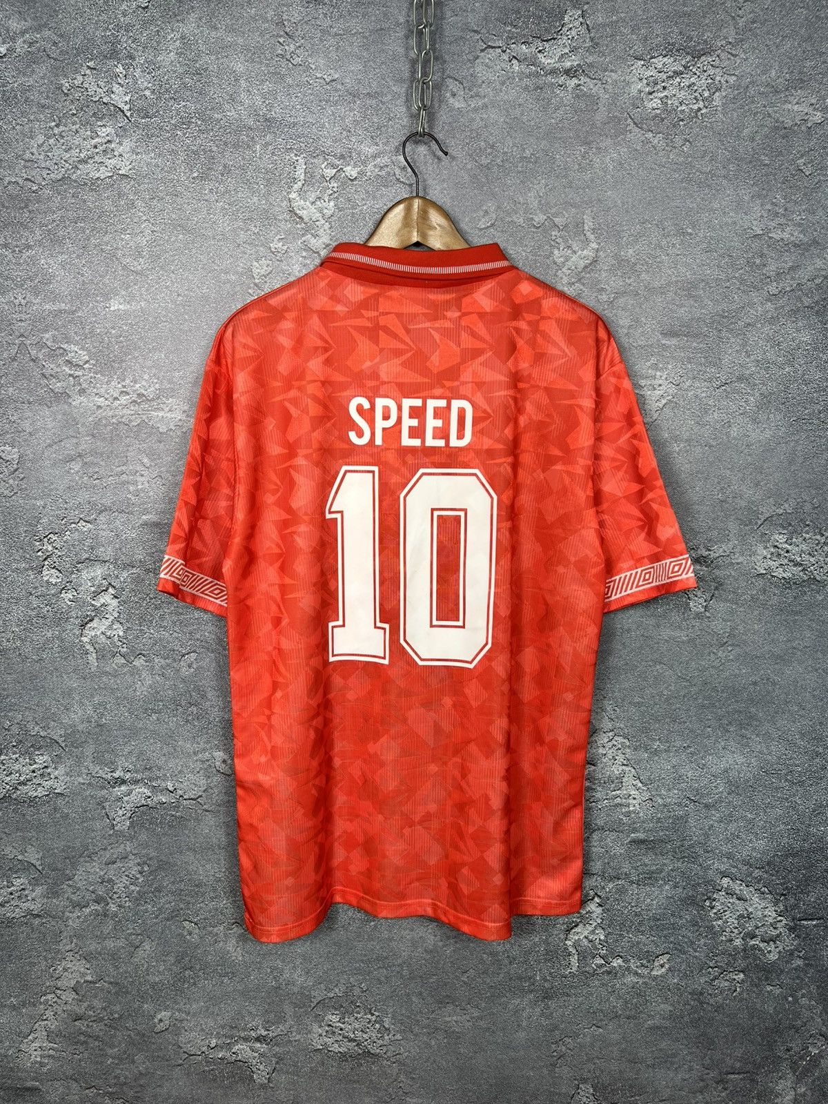 Umbro Vintage 1991 Wales #10 Speed Soccer Jersey T-shirt Size US XL / EU 56 / 4 - 2 Thumbnail