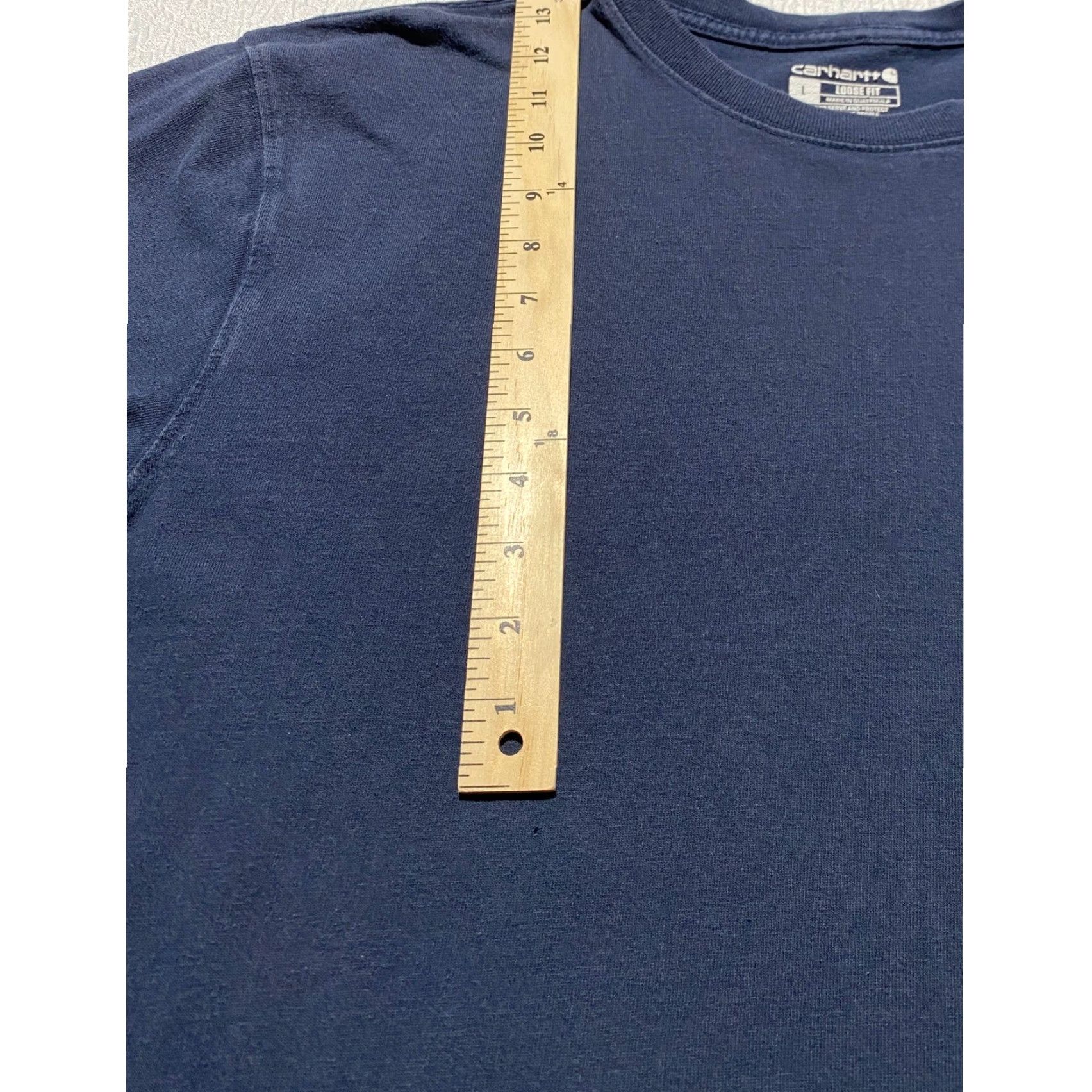 Carhartt Carhartt Mens L Dearborn Loose Fit Long Sleeve Graphic Logo T-Shirt Blue TK0231 Size US L / EU 52-54 / 3 - 2 Thumbnail