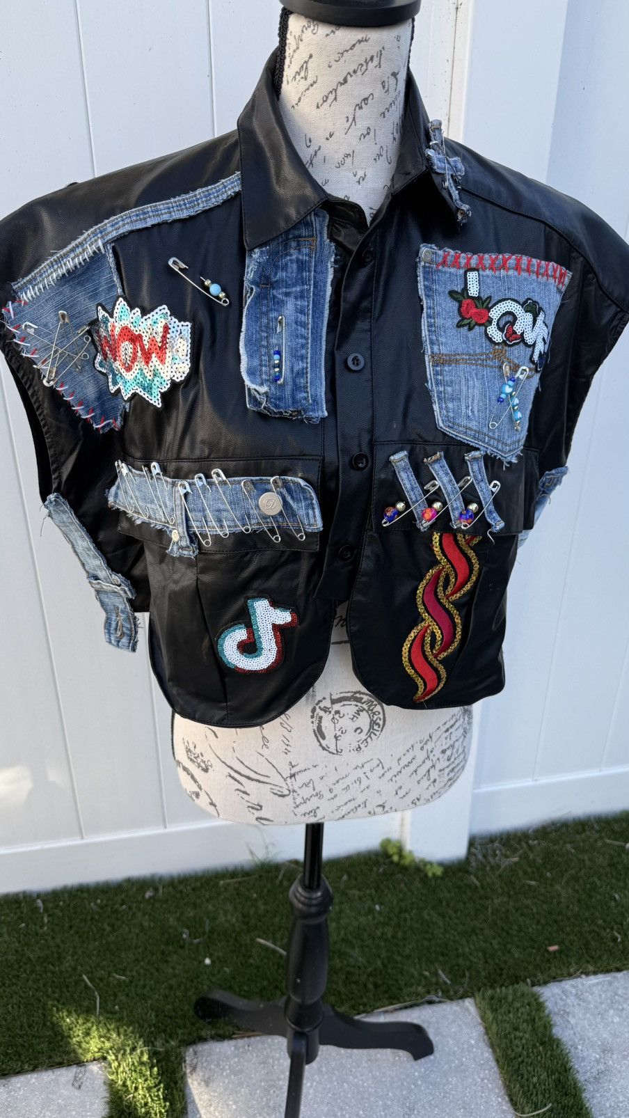 Other Black leatherette vest Feel free design Size M / US 6-8 / IT 42-44 - 2 Thumbnail
