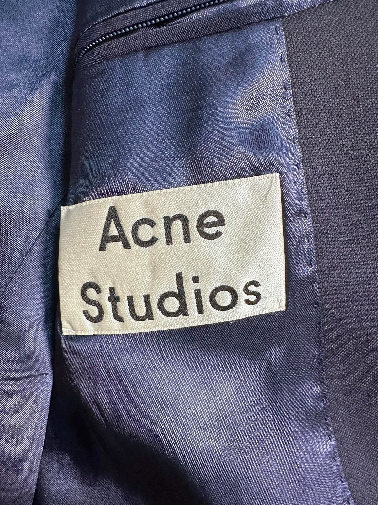Acne Studios Acne Studios Navy Wool Blend Blazer Near New Size 50R - 4 Thumbnail