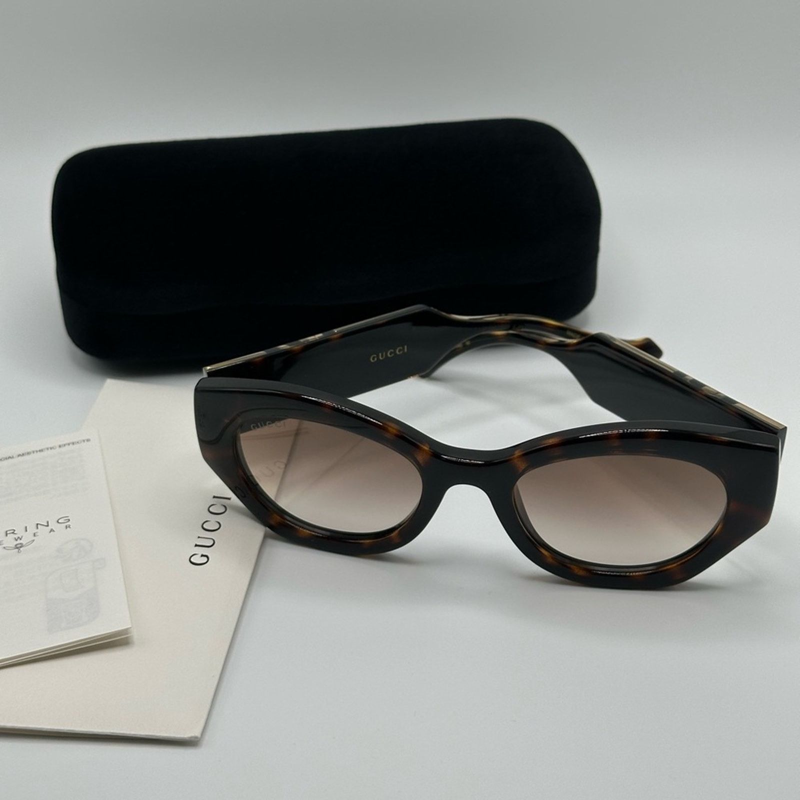 Gucci NEW Gucci Sunglasses GG1553S 002 Havana Crystal Brown Women Size ONE SIZE - 11 Thumbnail