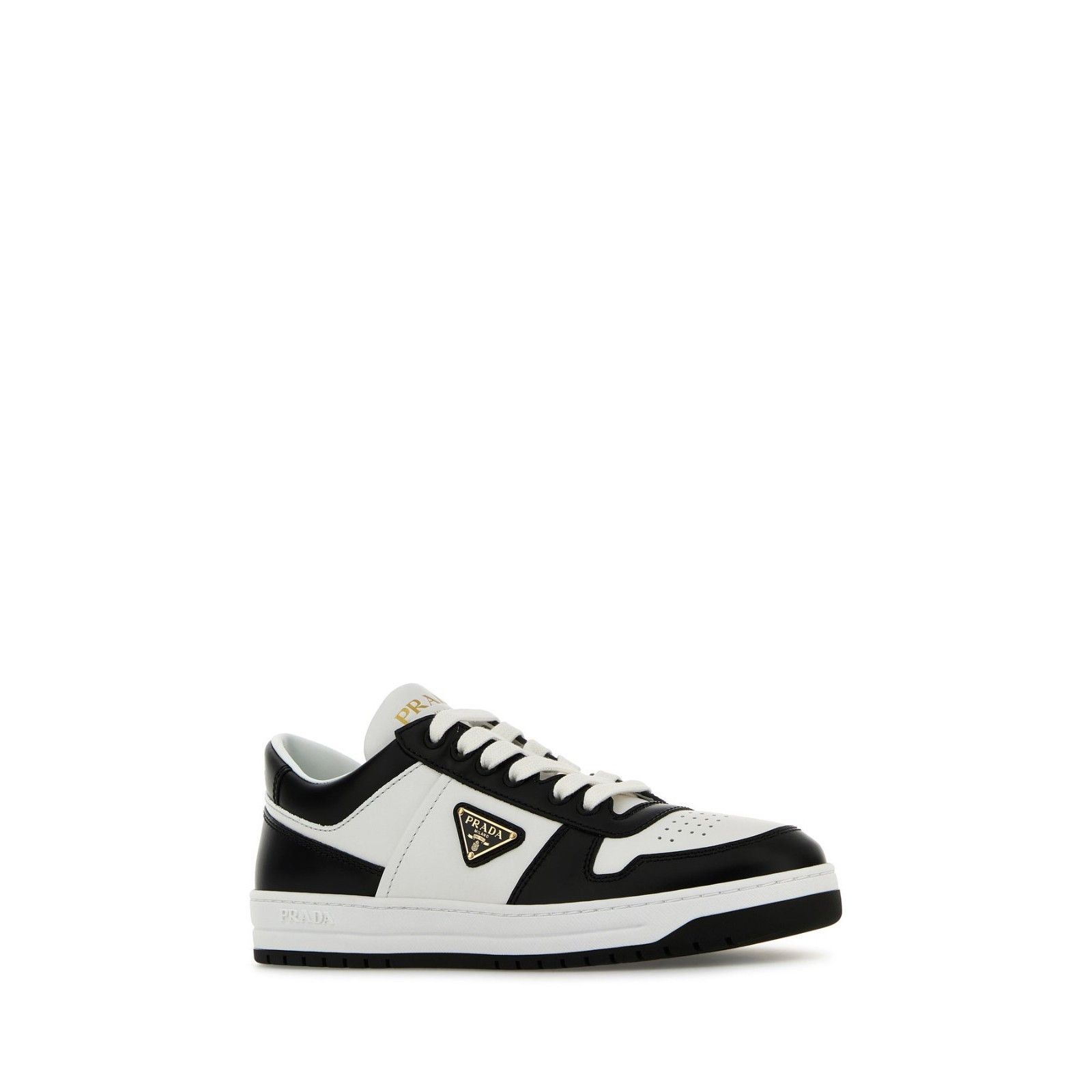 Prada PRADA Downtown $1120 White/Blcak Leather Sneakers New & Auth Size US 9 / IT 39 - 4 Thumbnail