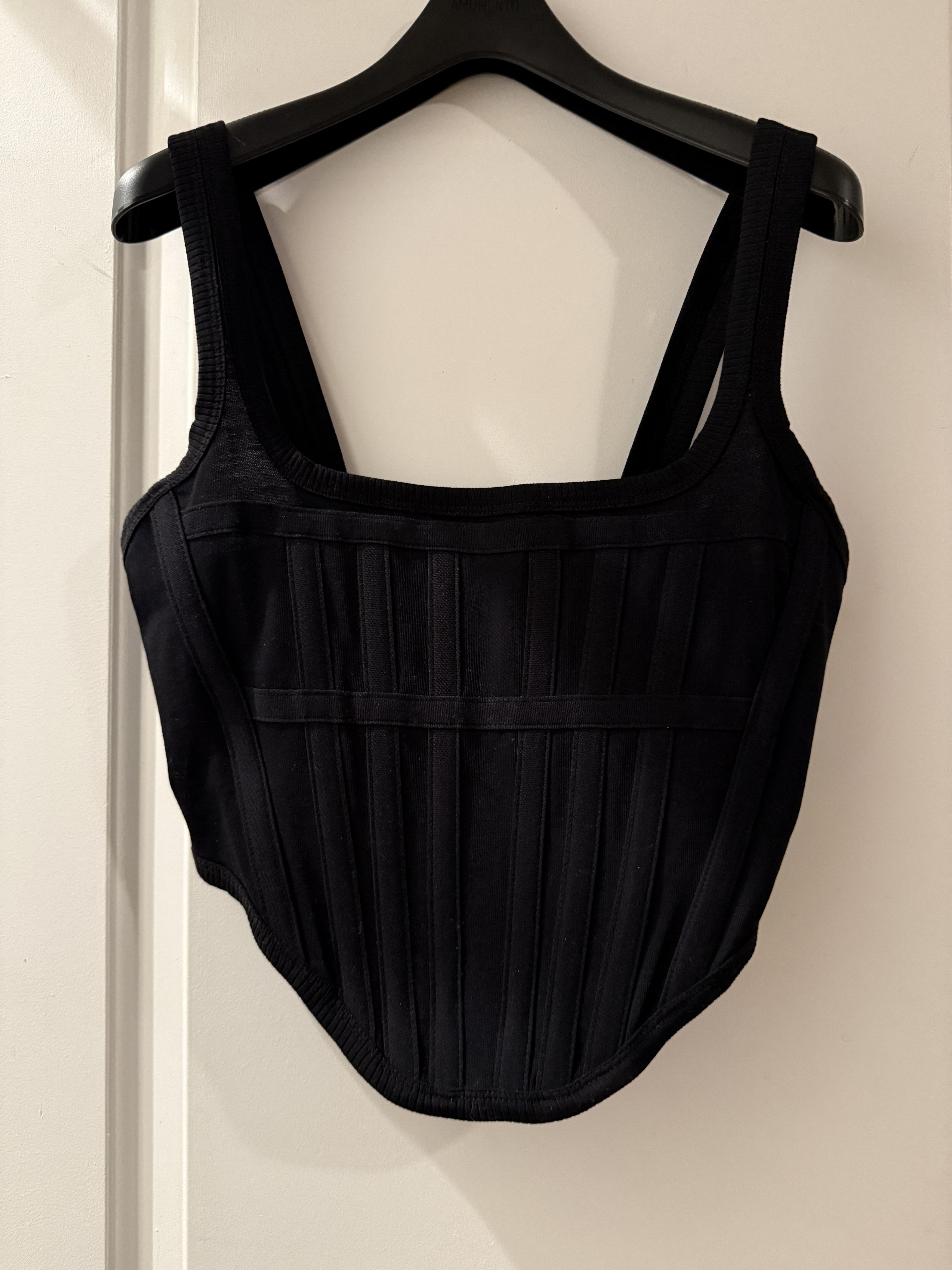 Dion Lee Dion Lee Black Rib Corset Tank Top Size US M / EU 48-50 / 2 - 1 Thumbnail