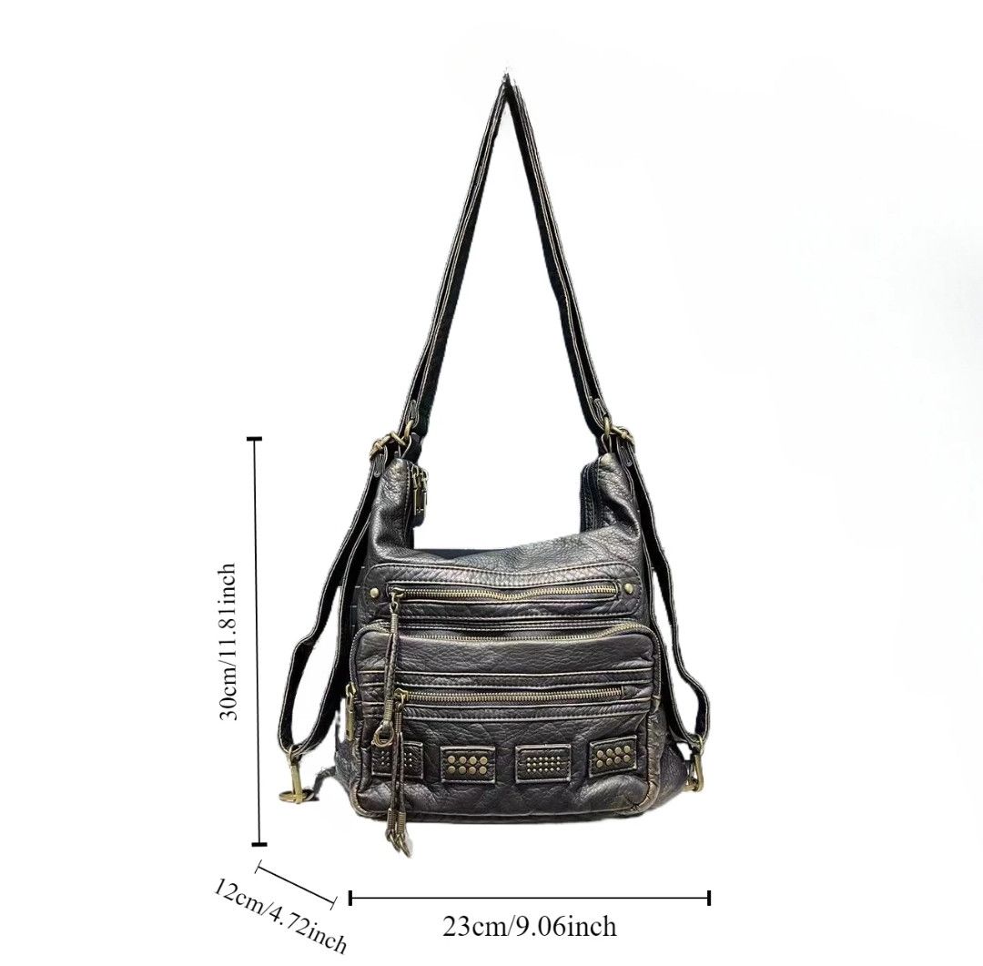 Japanese Brand Motorcycle Rock Punk Shoulder Bag Y2K Women Size ONE SIZE - 6 Thumbnail