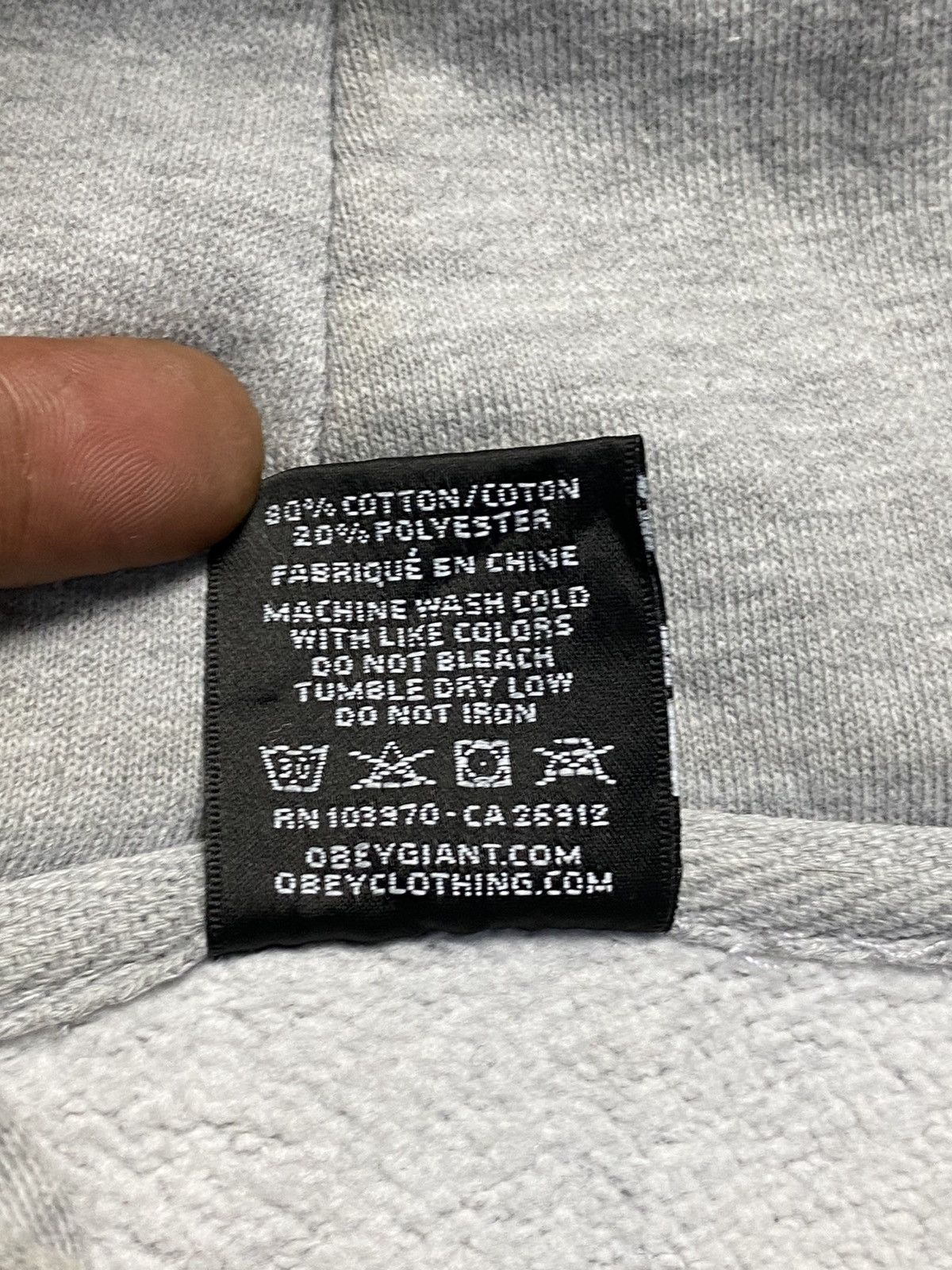 Obey Obey Hoodie Sweatshirt "Surveillance Eye" Heather Grey Size US M / EU 48-50 / 2 - 7 Thumbnail