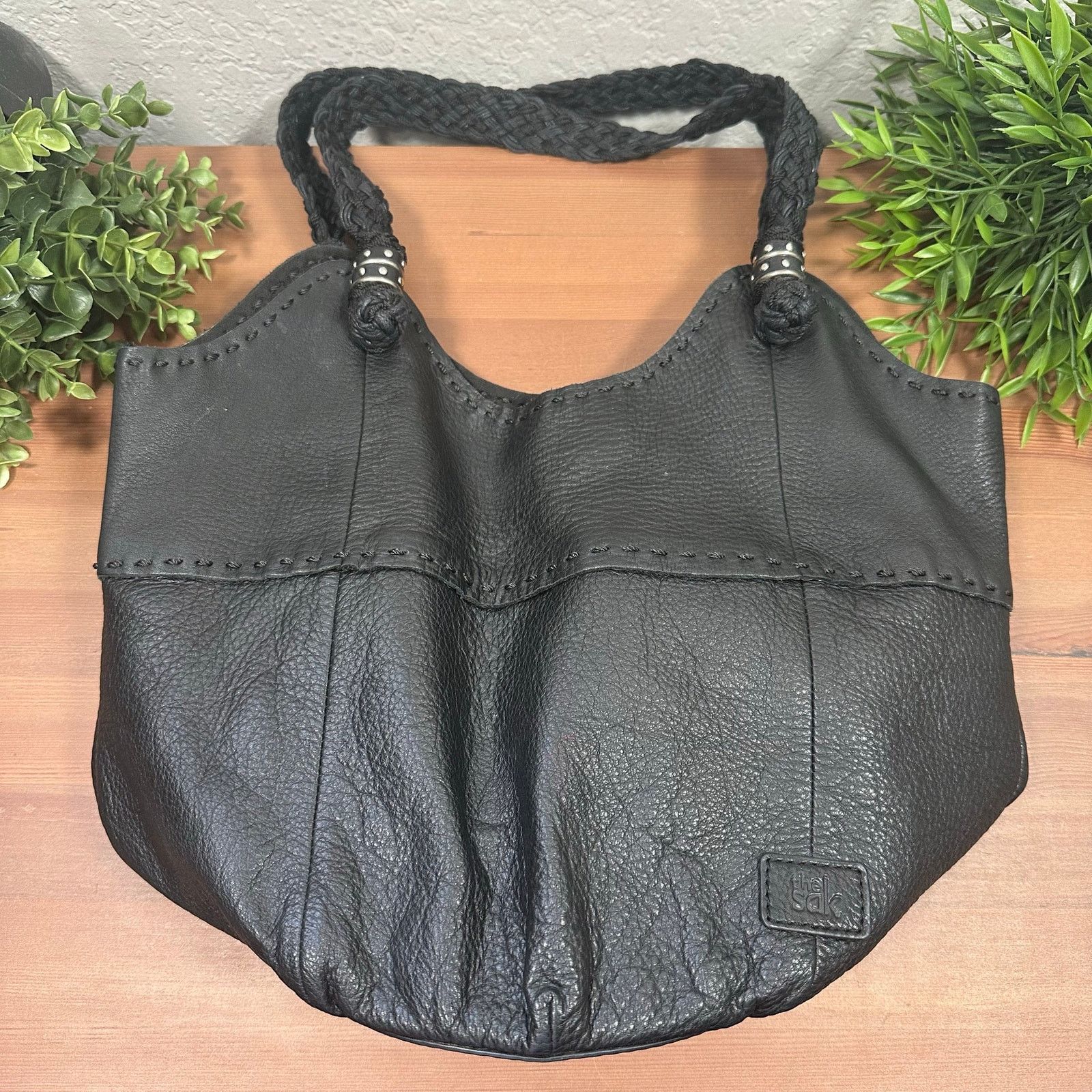 The Sak The Sak Indio Boho Black Leather Hobo Bag Size ONE SIZE - 1 Thumbnail