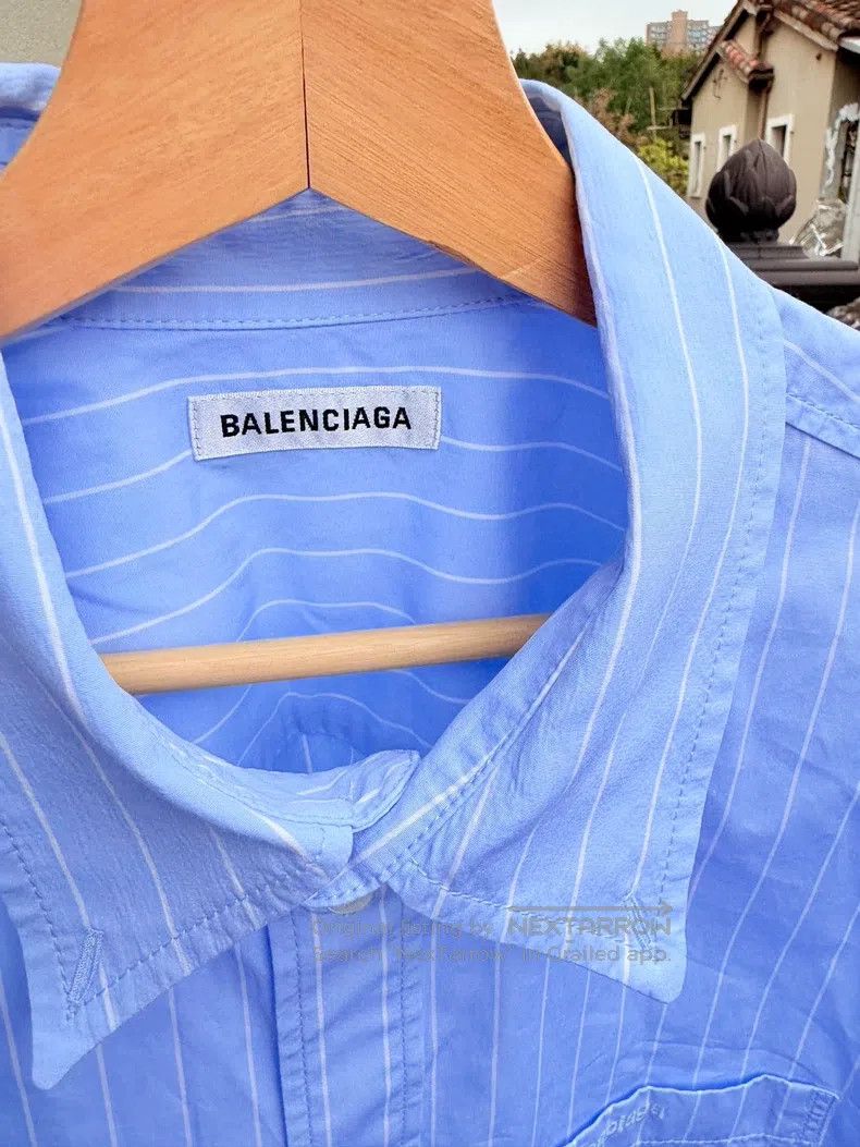 Balenciaga Balenciaga Striped Asymmetrical Shirt Size XS / US 0-2 / IT 36-38 - 5 Thumbnail