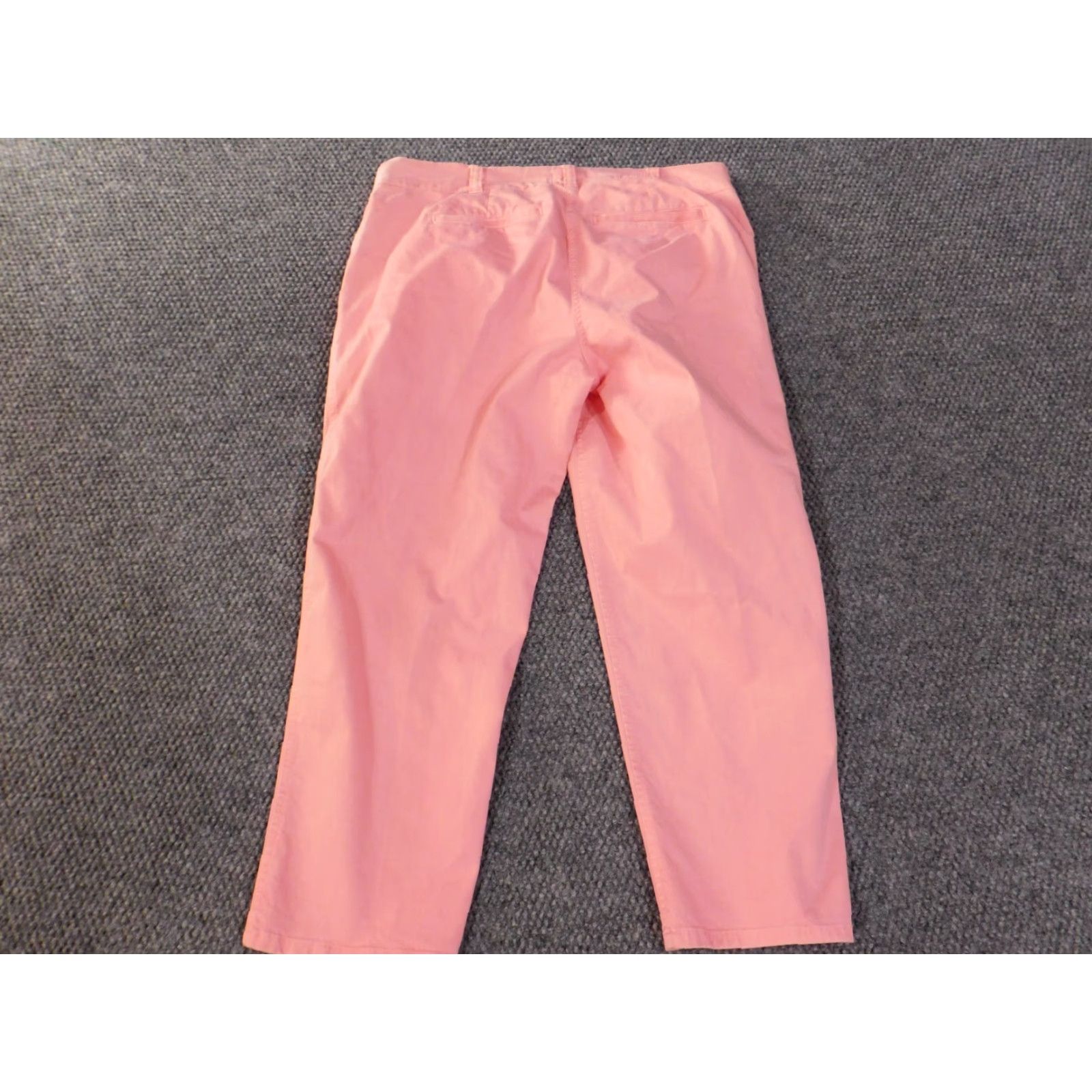 Vintage Crown & Ivy Pants Ladies 6 Pink Straight Chino Casual Regular Inseam 24 in Cotton Spandex Knit Size 28" / US 6 / IT 42 - 7 Thumbnail
