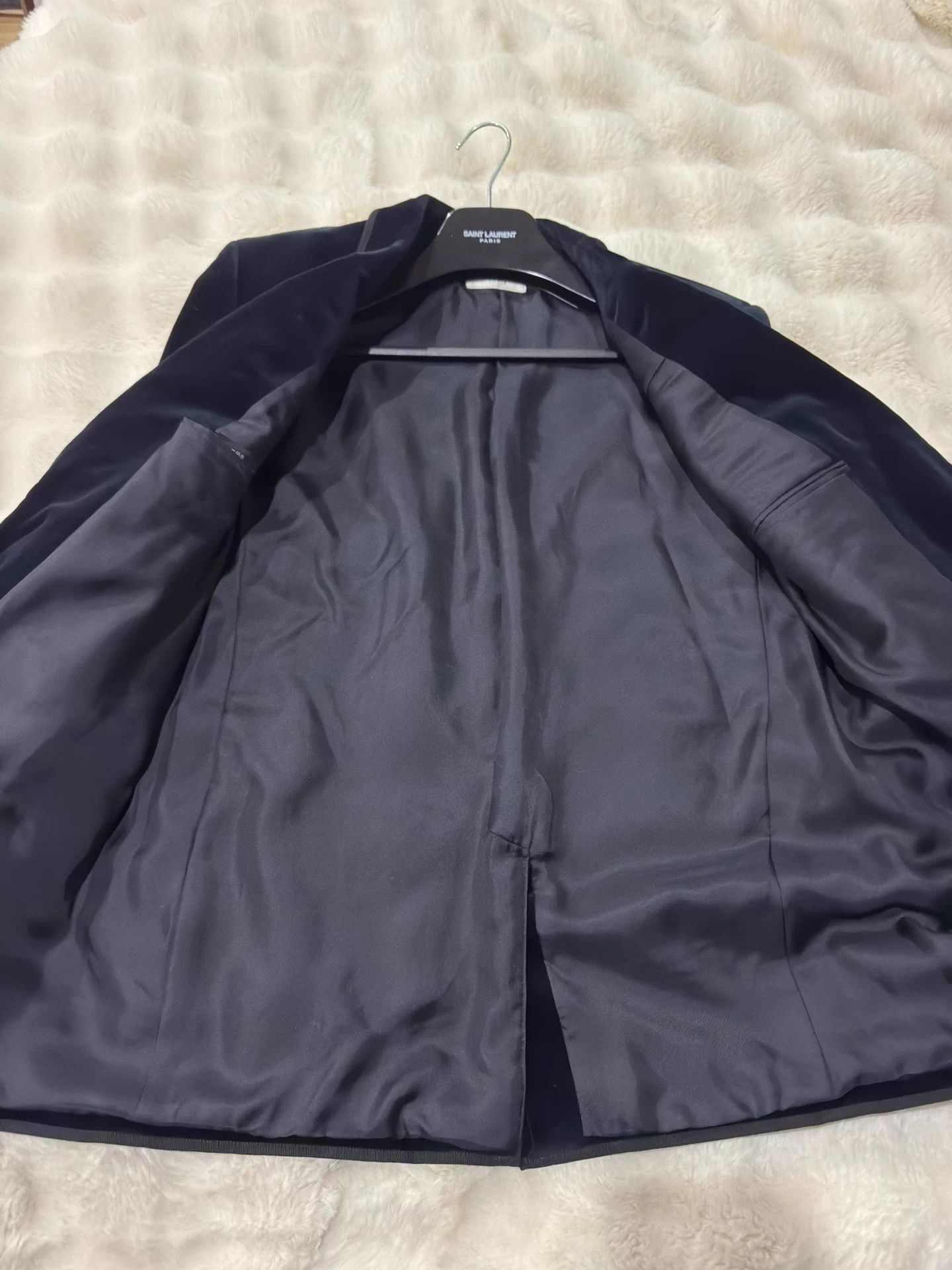 Saint Laurent Paris Saint Laurent SLP men's Ink Blue Velvet blazer 52 Size 52L - 4 Thumbnail