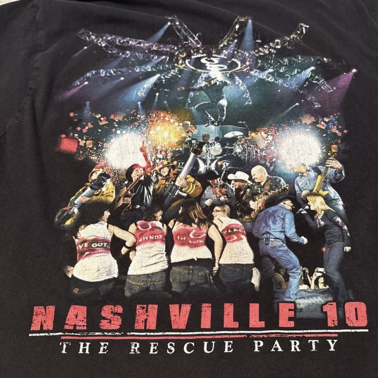 Hanes × Vintage Garth Brooks T Shirt Nashville 2010 10 XL Rescue Party Shirt Size US XL / EU 56 / 4 - 2 Thumbnail
