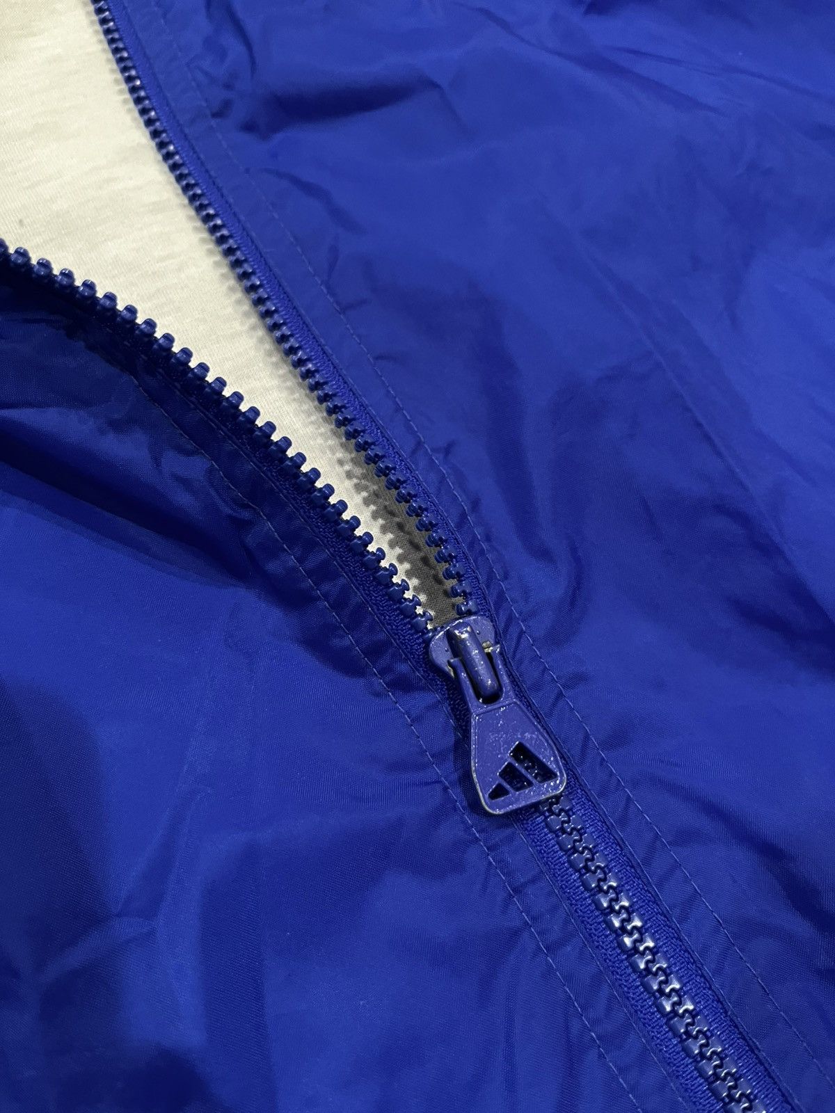 Adidas Vintage 90s Adidas Team Striped Windbreaker Blue Large Size US L / EU 52-54 / 3 - 5 Thumbnail