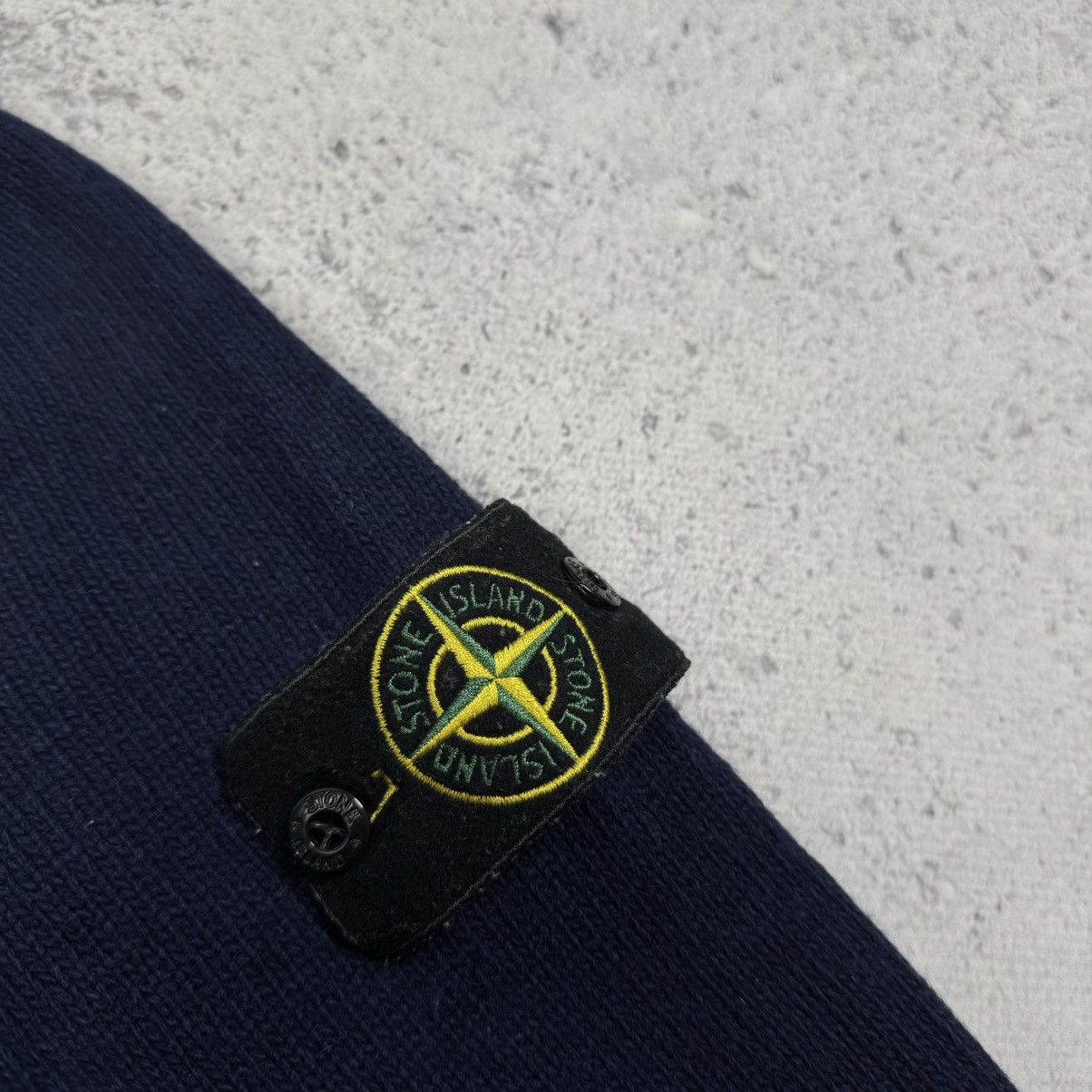 Stone Island Stone Island Knitted Wool Full Zip Hoodie Navy Blue Size US L / EU 52-54 / 3 - 7 Thumbnail