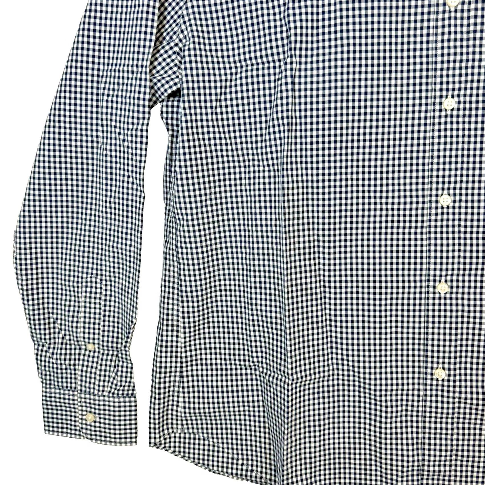 J.Crew J.CREW Button-Down Shirt 2XL Slim Fit White Black Check 100s 2-Ply Cotton, White and Black Check, Mens Size US XXL / EU 58 / 5 - 4 Thumbnail