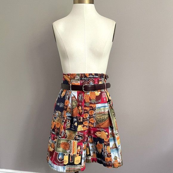 Handmade Handmade Hawaiian Pineapple Print Paperbag Shorts - Medium Size 30" / US 8 / IT 44 - 8 Thumbnail