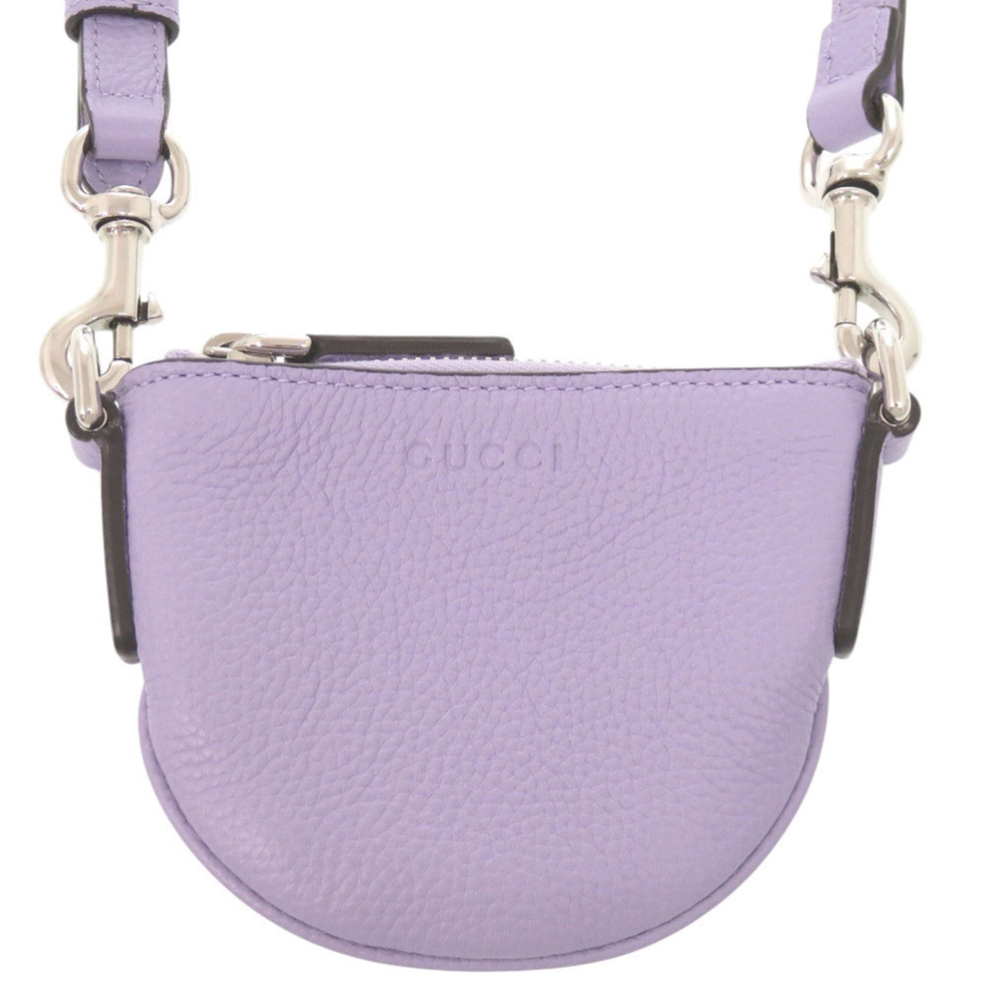 Gucci Unused Gucci logo 821831 leather purple micro mini shoulder bag 1478GUCCI Size ONE SIZE - 1 Thumbnail